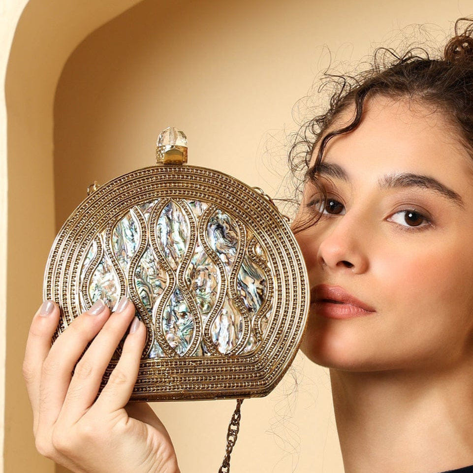 Celestial Golden Clutch