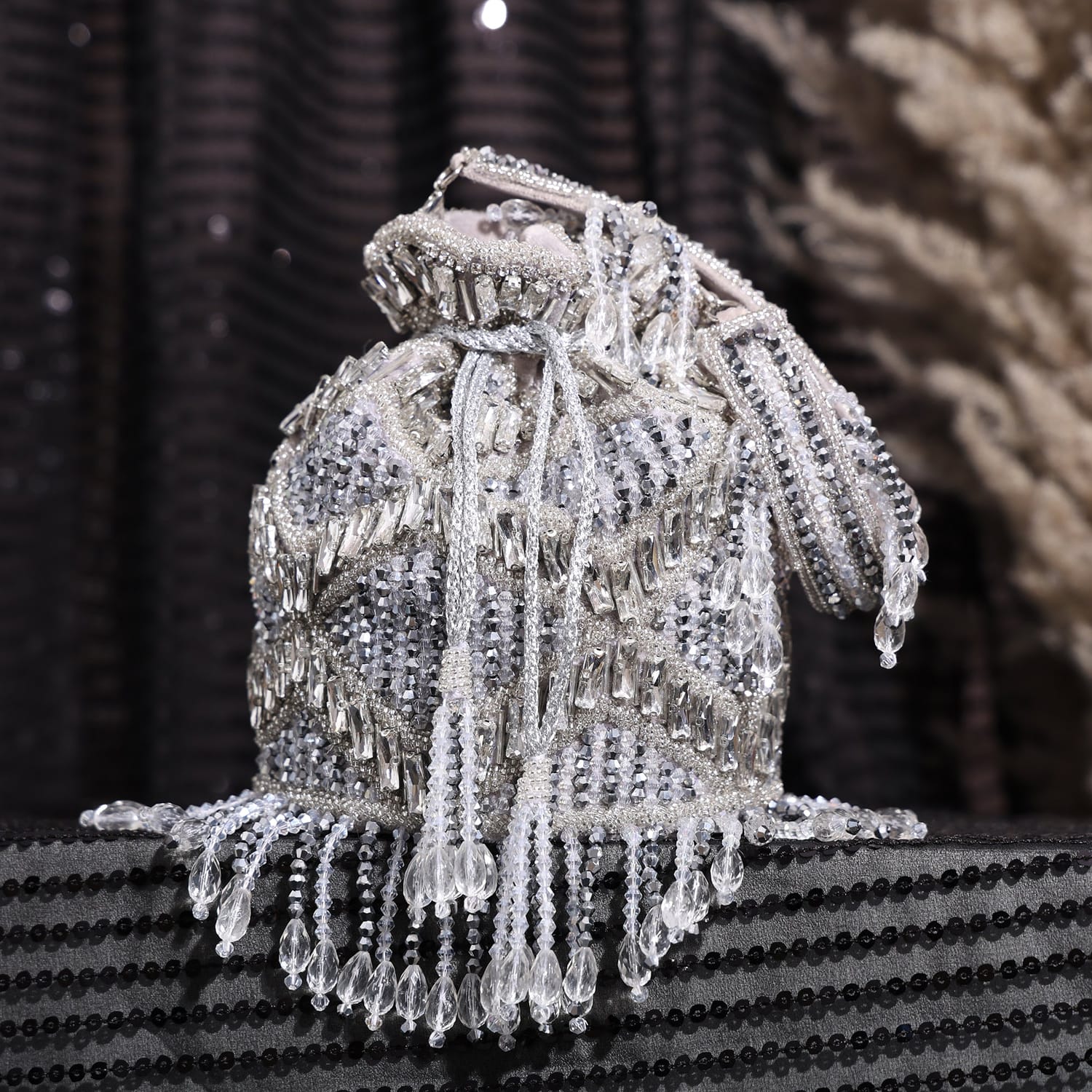 Fiza Silver Potli Bag