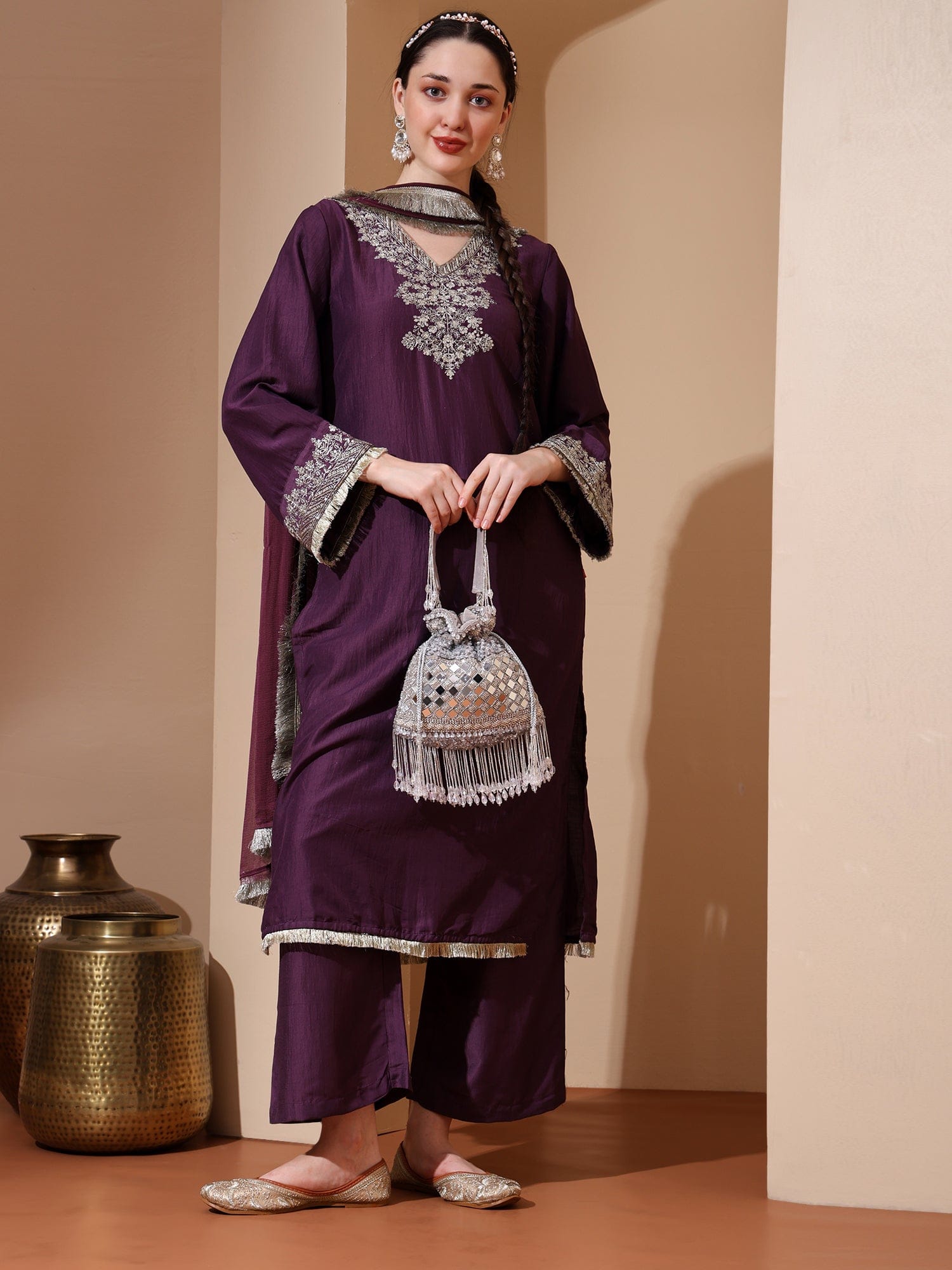 Aaliya Silver Potli