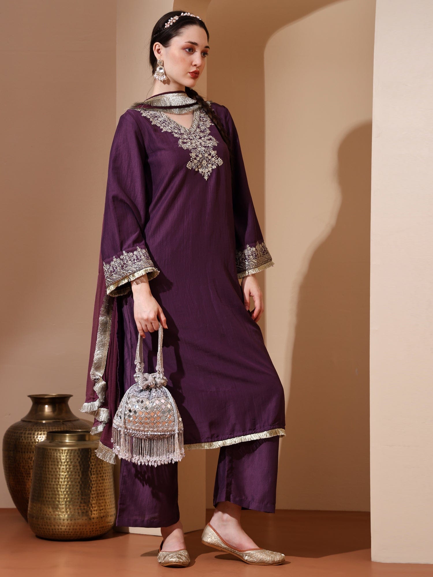 Aaliya Silver Potli