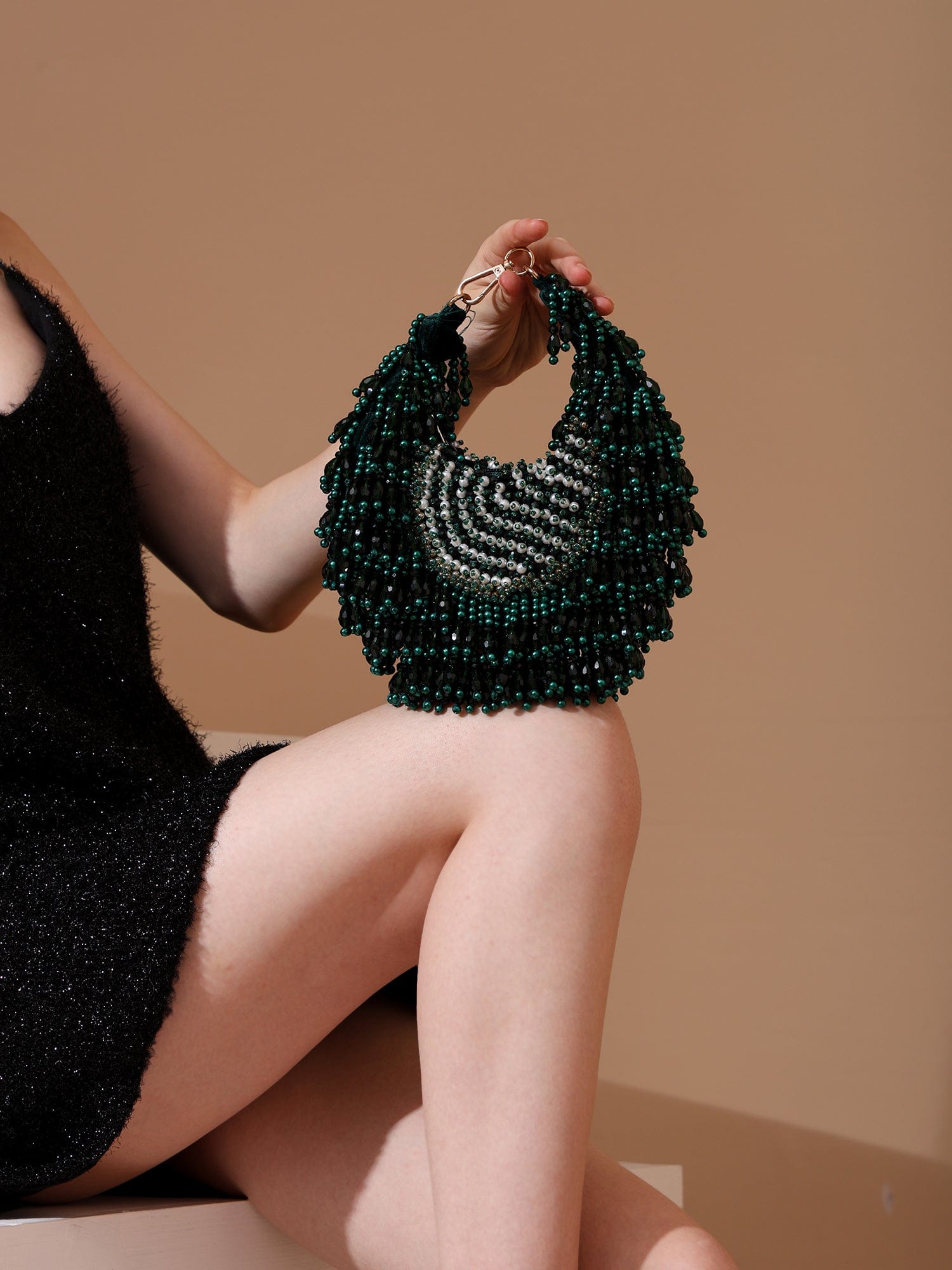 Rhea Green Moon Bag
