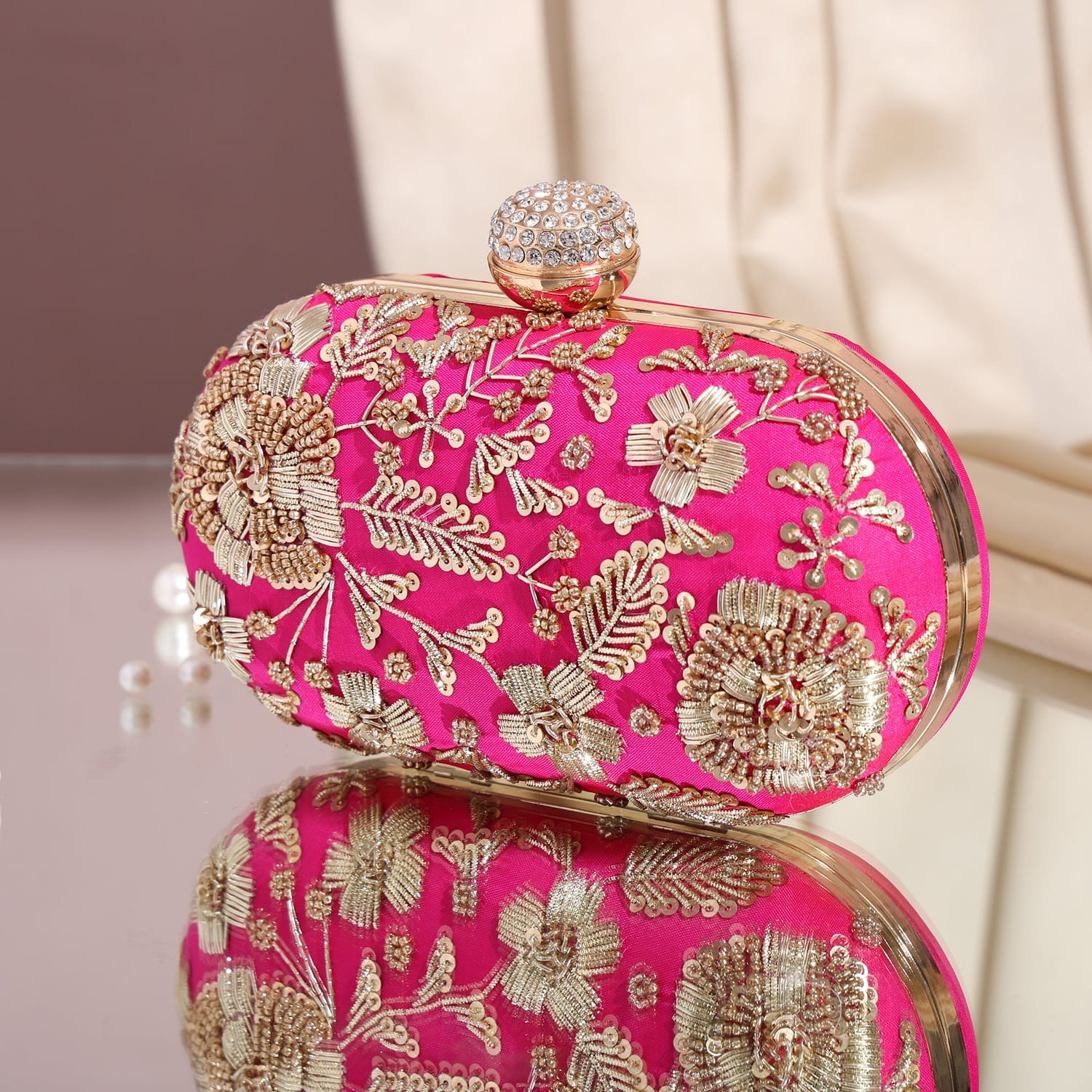 Adaa Pink Clutch