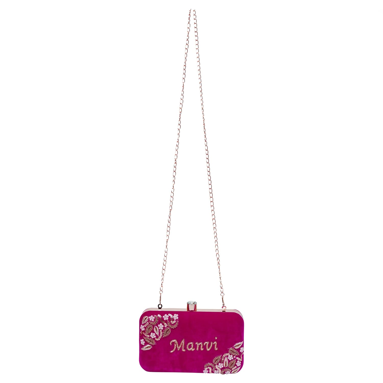 Manvi Pink Name Clutch