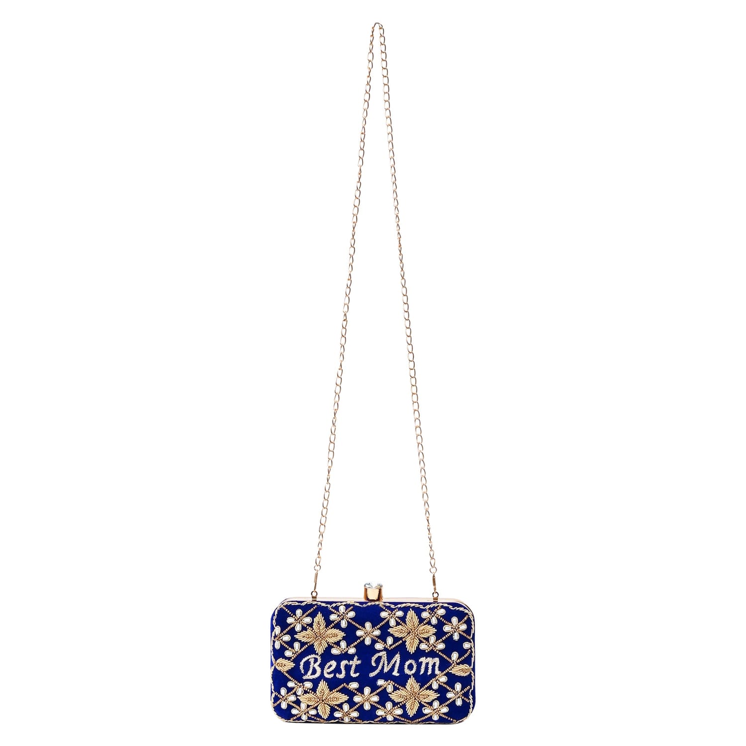 Best Mom Blue Clutch