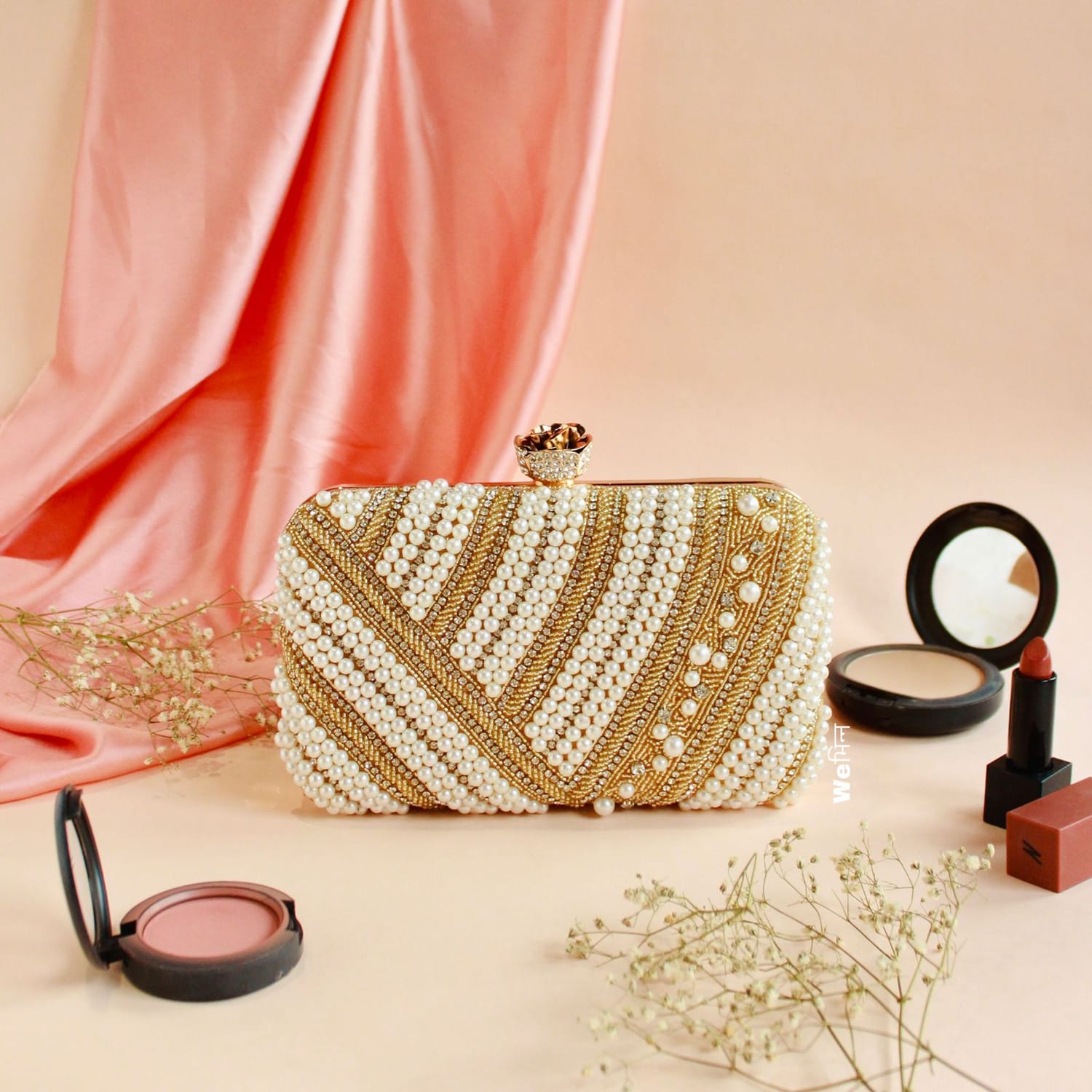Roshni Golden Clutch