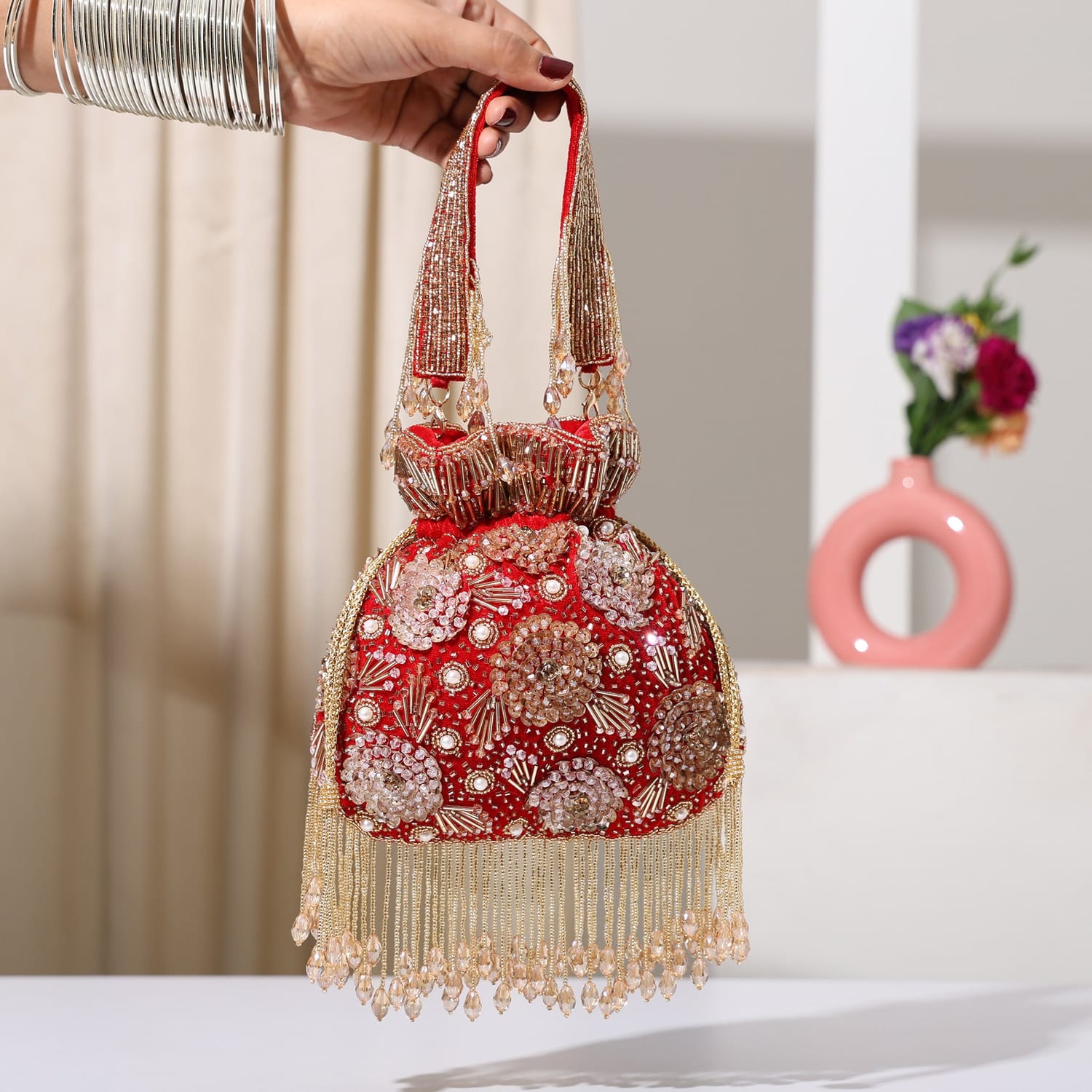 Laalima Red  Potli