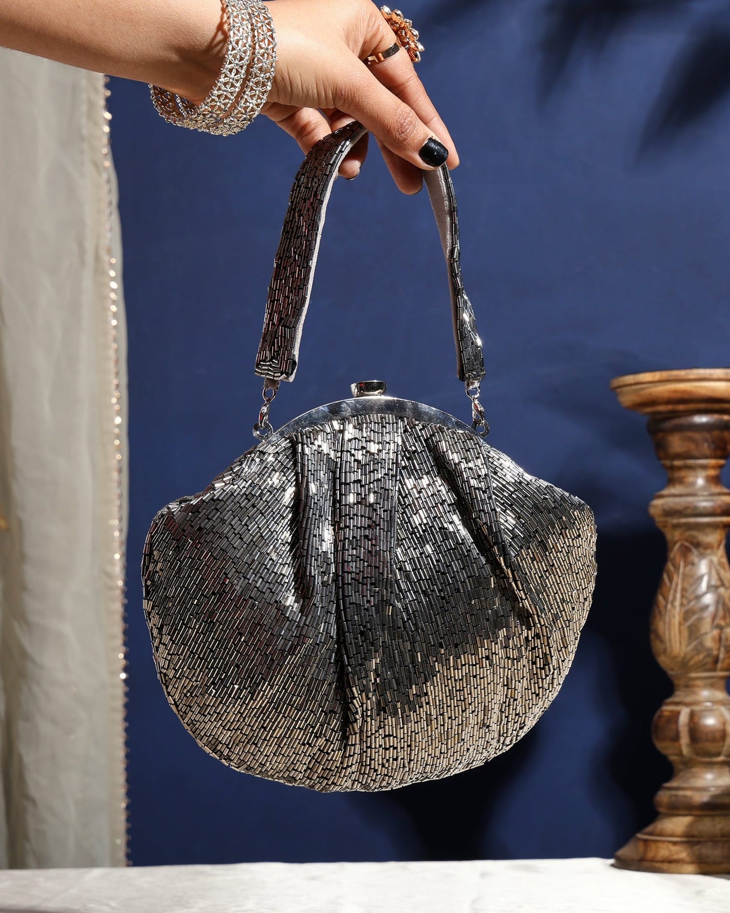 Zeenat Golden Batua Bag