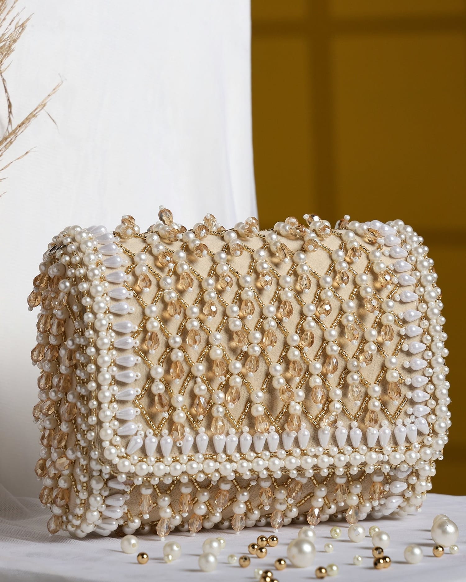 Jhalak Beige Flap Bag