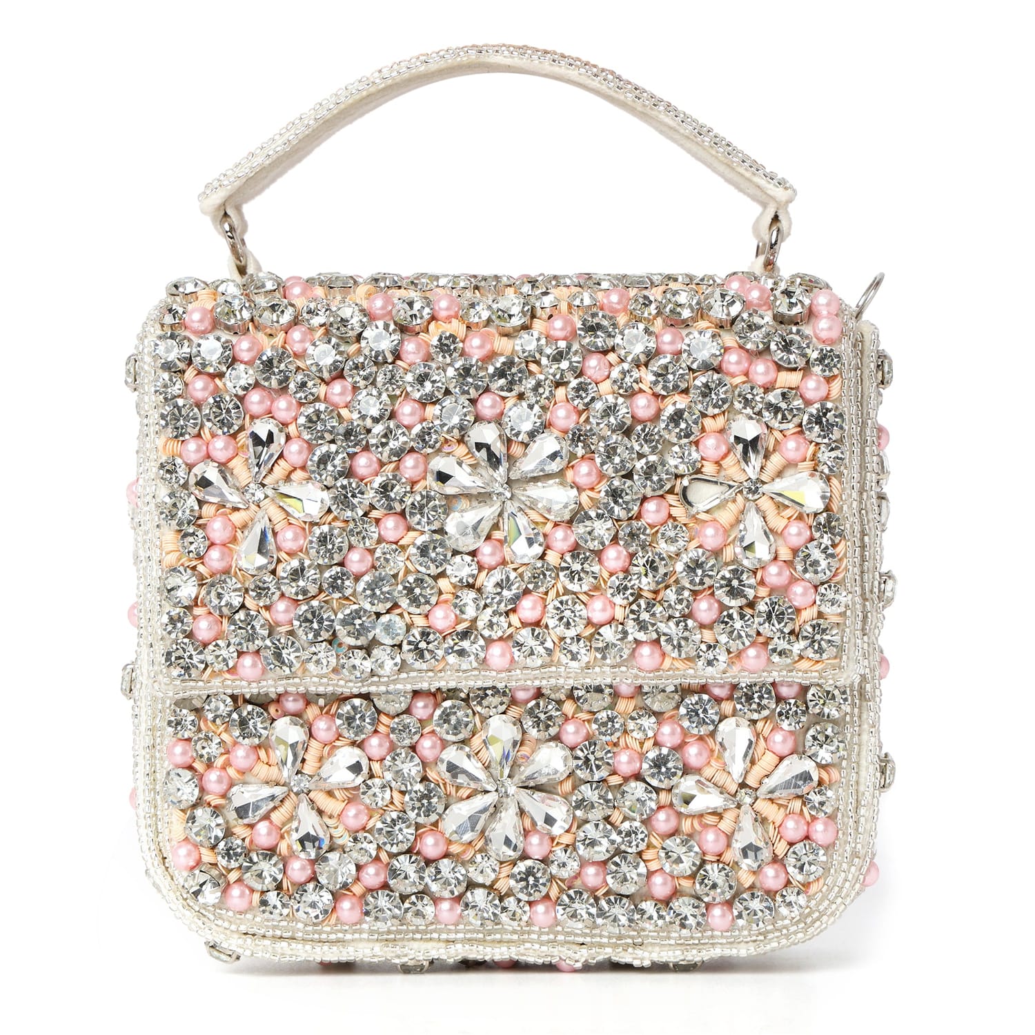 Elira Beige Box Clutch