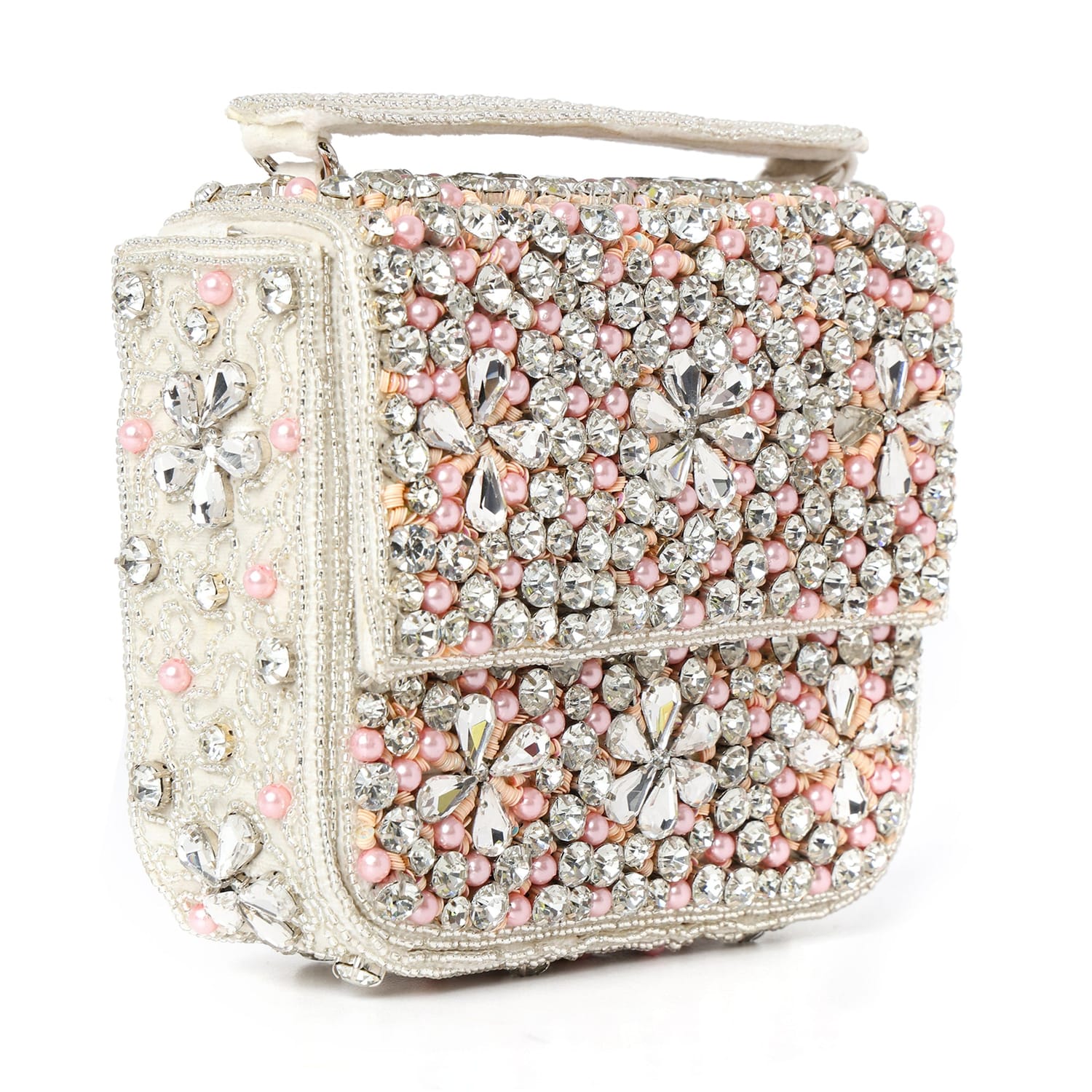 Elira Beige Box Clutch