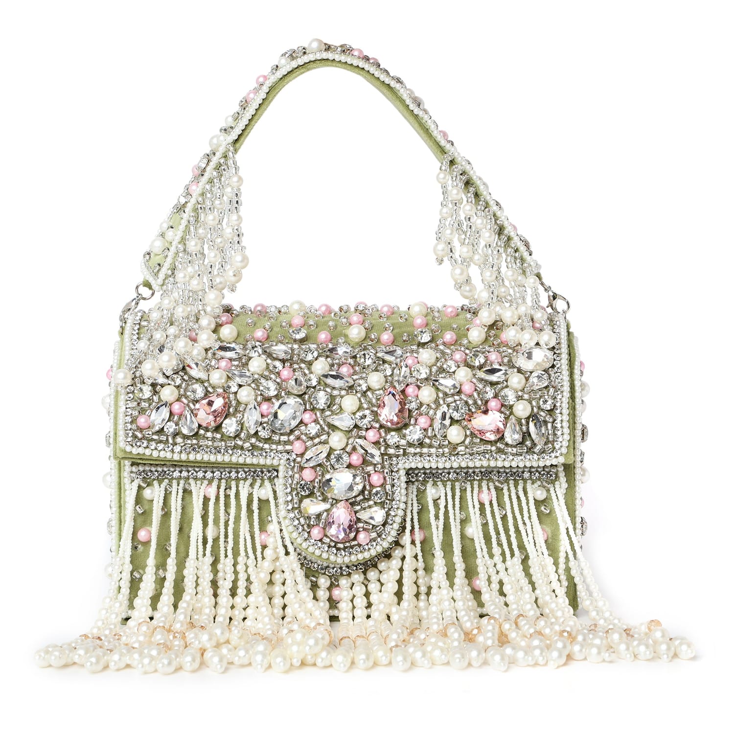 Mira Green Box Clutch