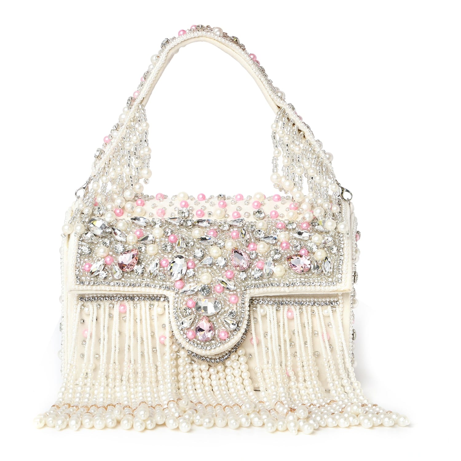 Mira White Box Clutch