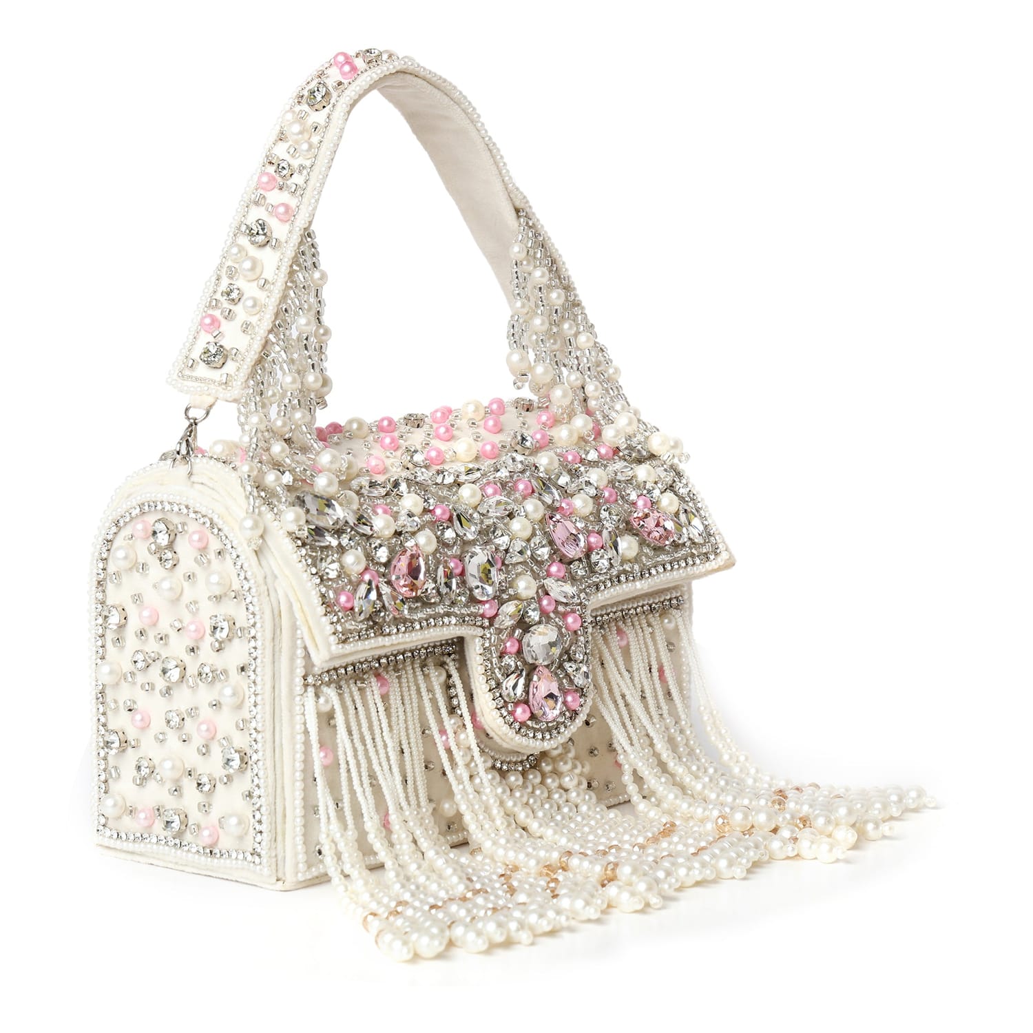 Mira White Box Clutch