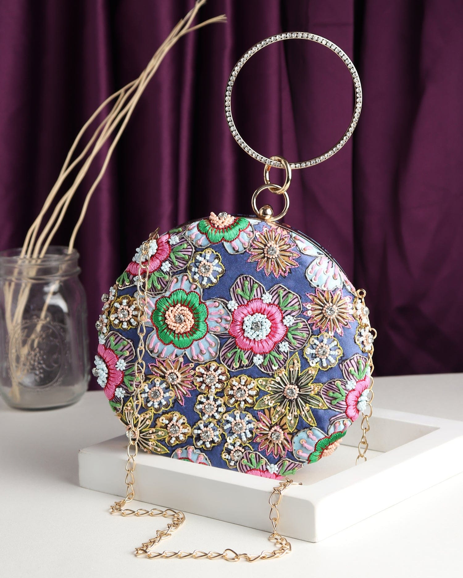 Sapphira Blue Clutch
