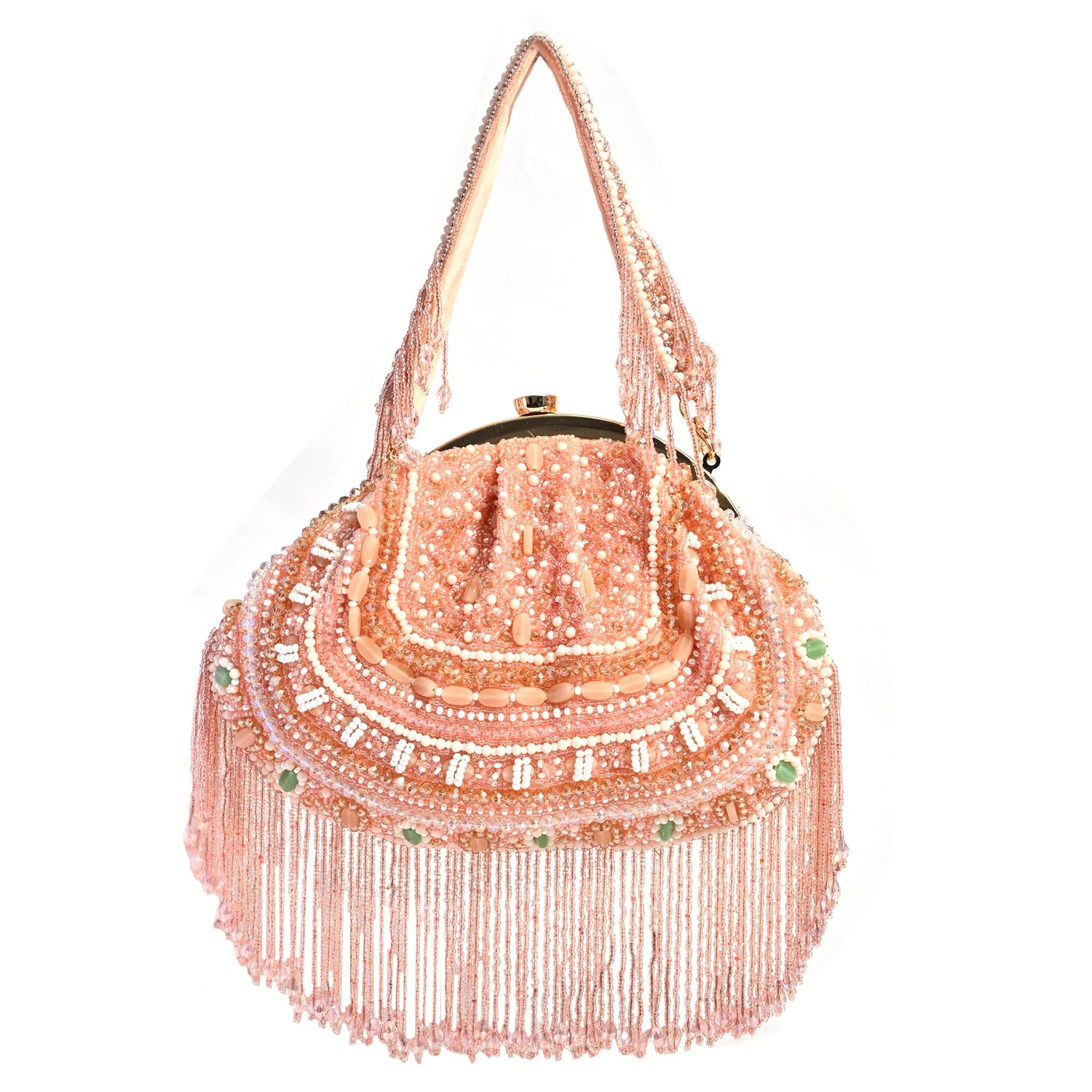 Sunehri Peach Batua Bag