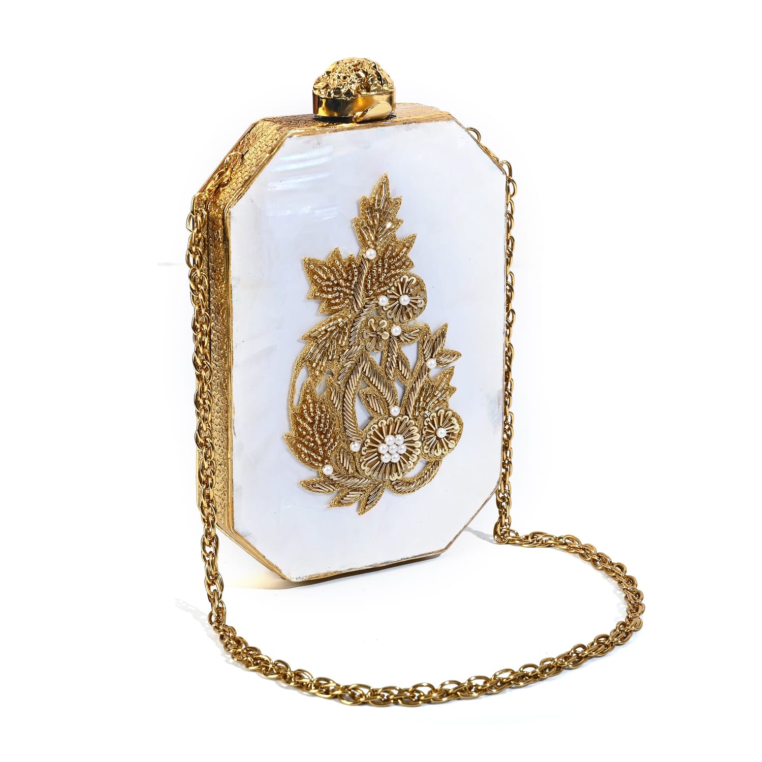Tara Golden Clutch