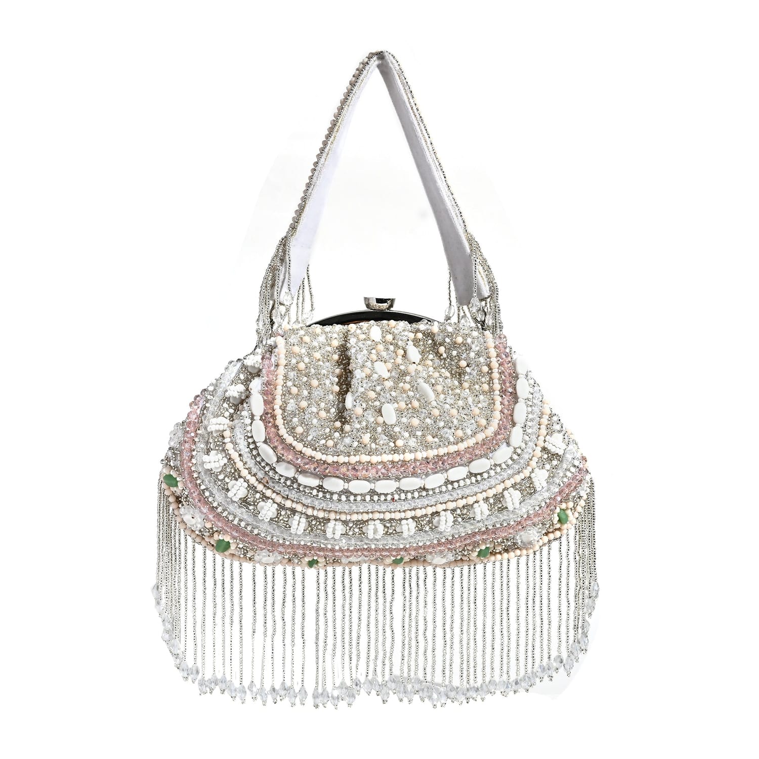 Sunehri White Batua Bag