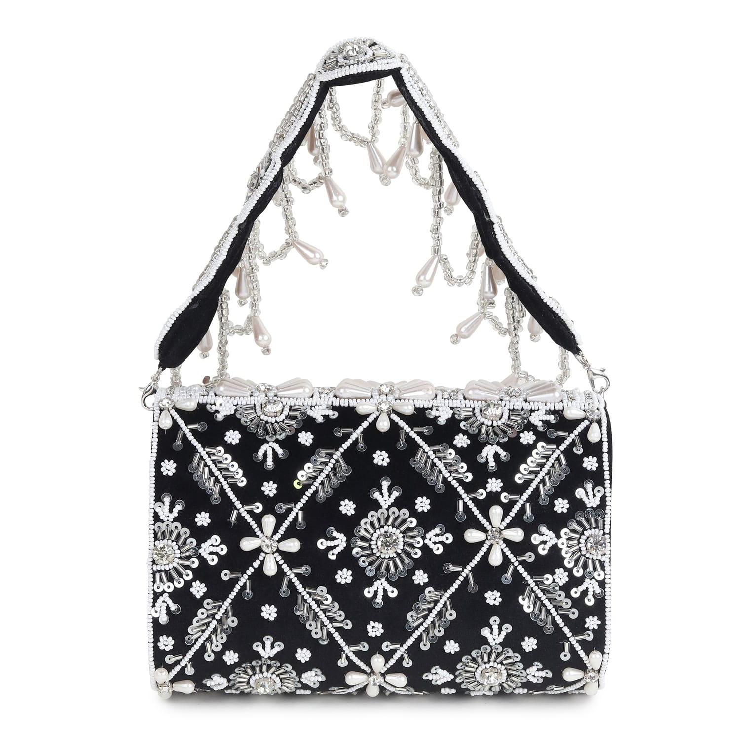 Noorani Black Flap Bag