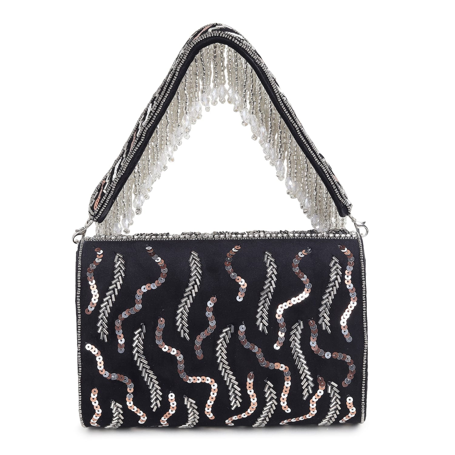 Sundarika Black Flap Bag