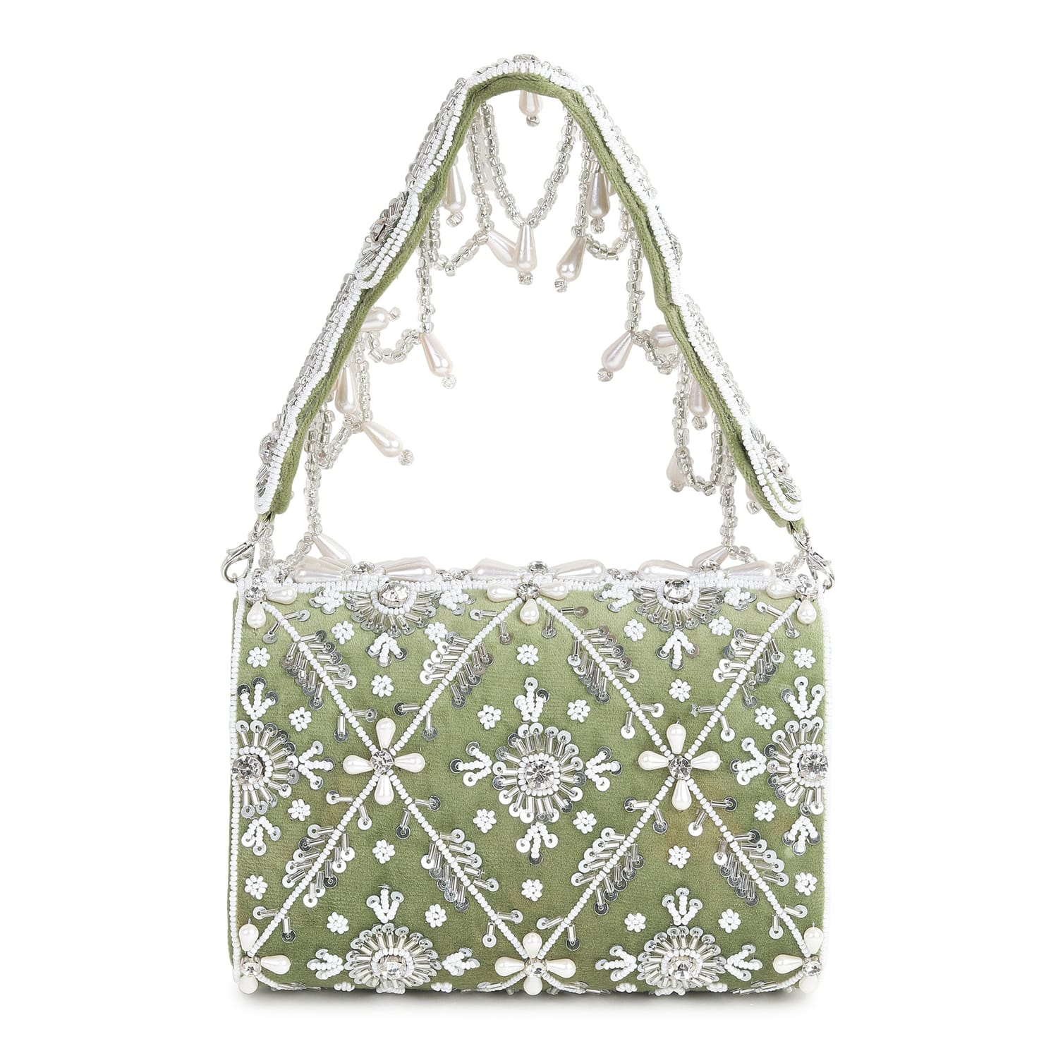Noorani Green Flap Bag