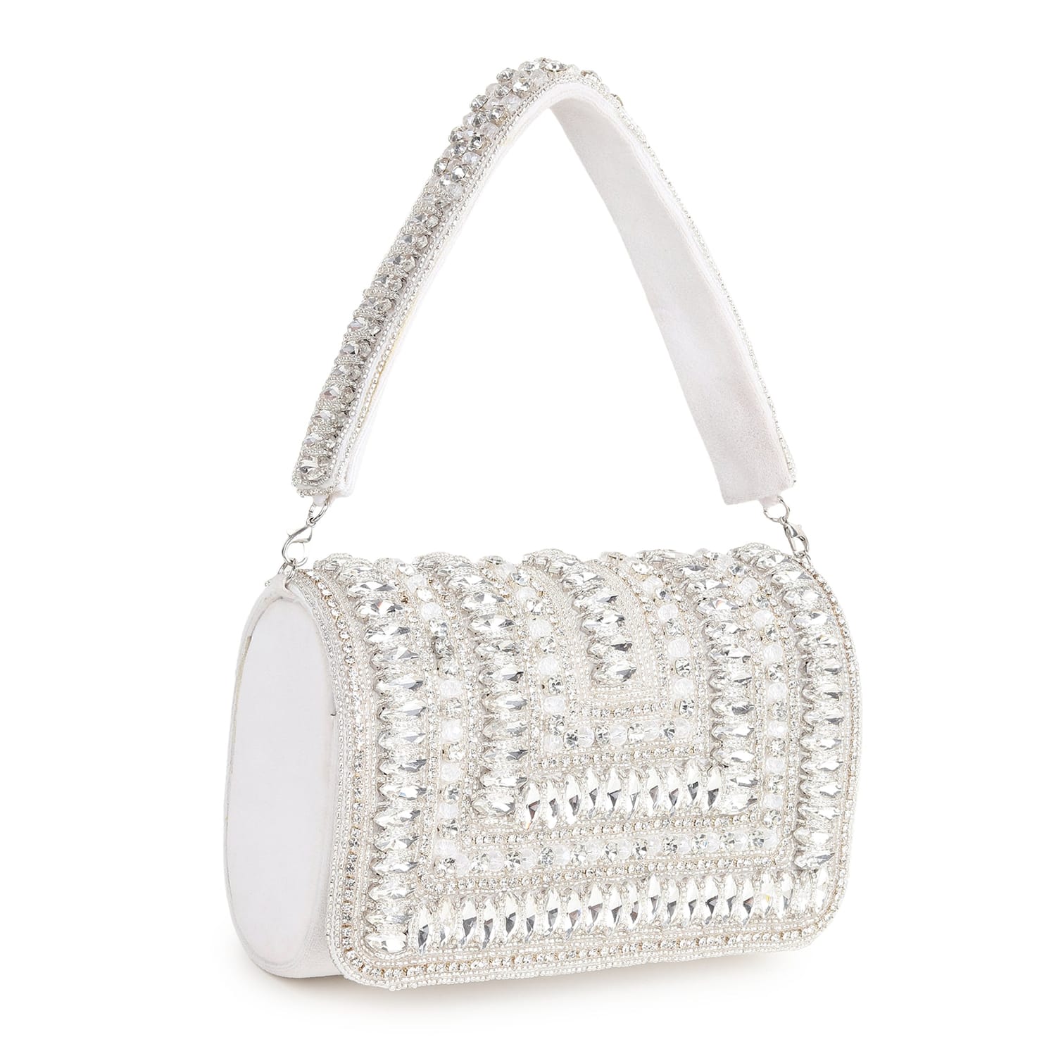 Ragini White Flap Bag