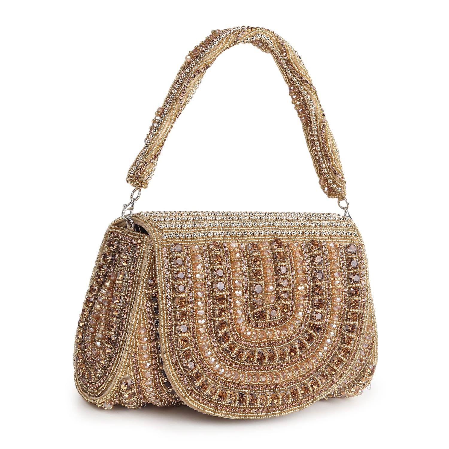 Zarqash Golden Flap Bag
