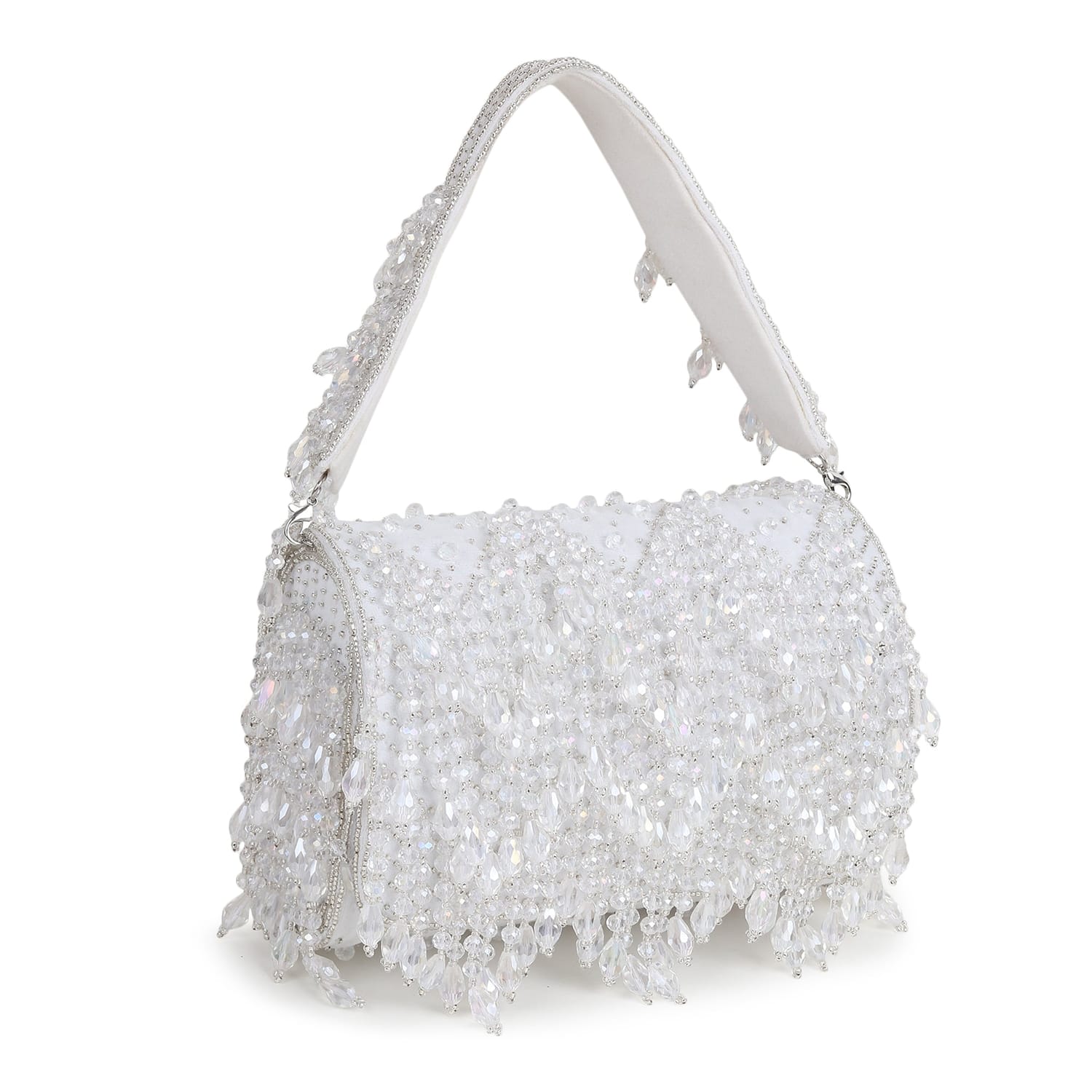 Shabnam White Flap Bag