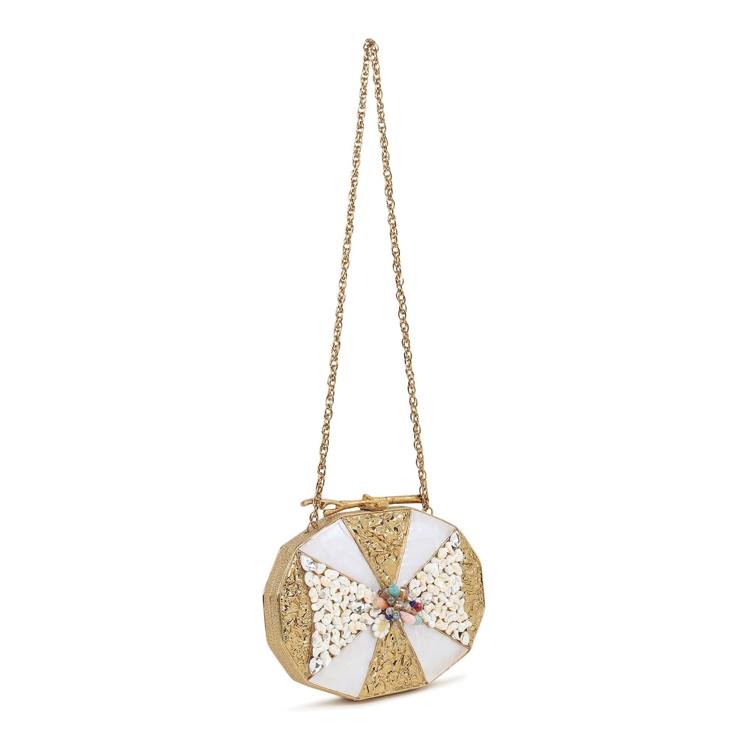 Neysha Golden Clutch