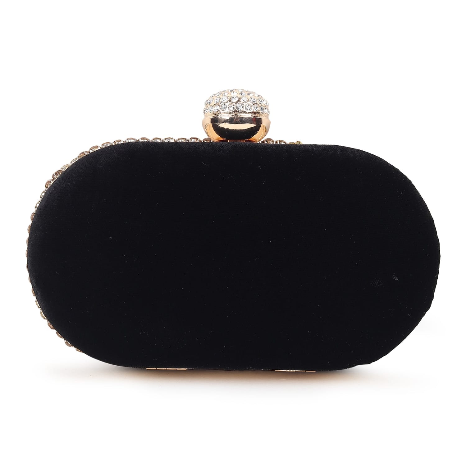 Saanjh Black Clutch