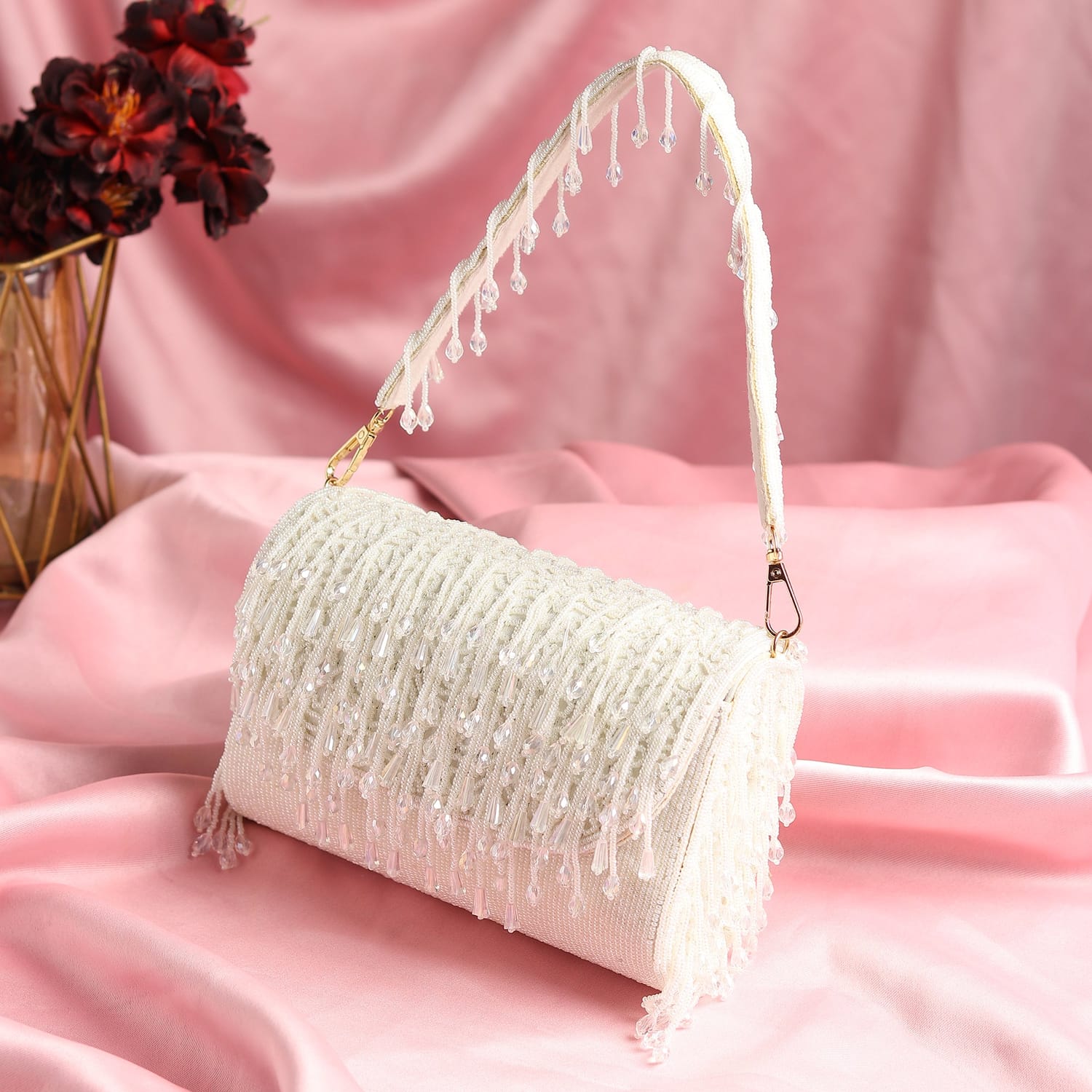 Nisha Black Flap Bag