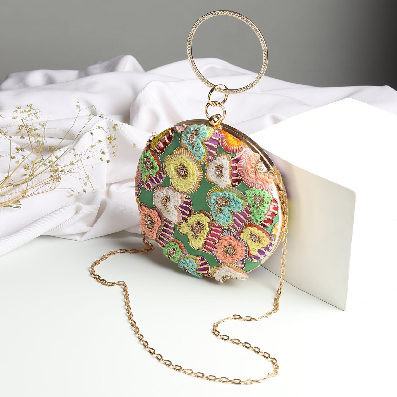 Harini Green Clutch