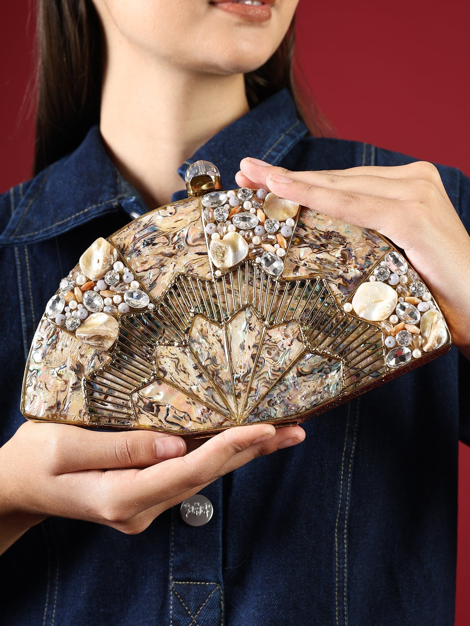 Oceana Golden  Clutch