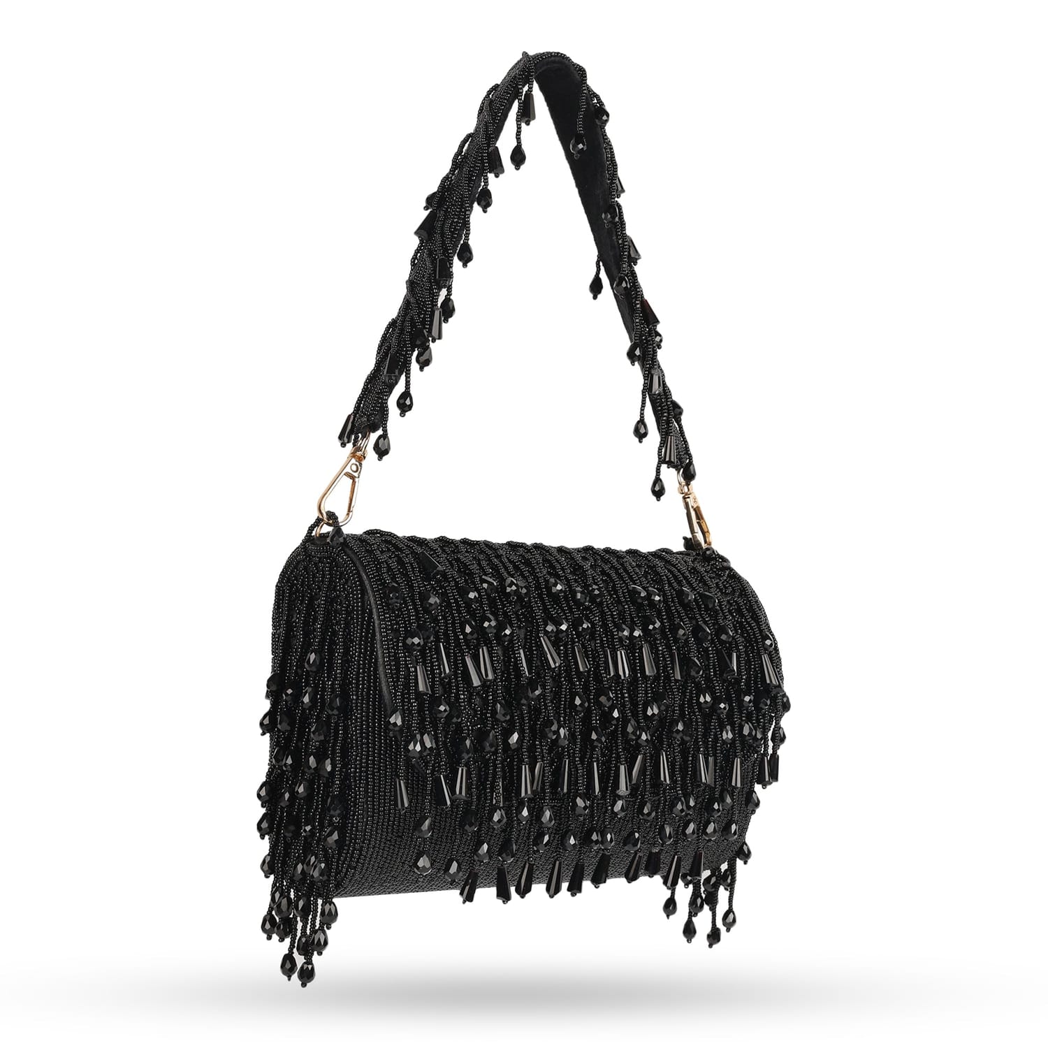 Nisha Black Flap Bag