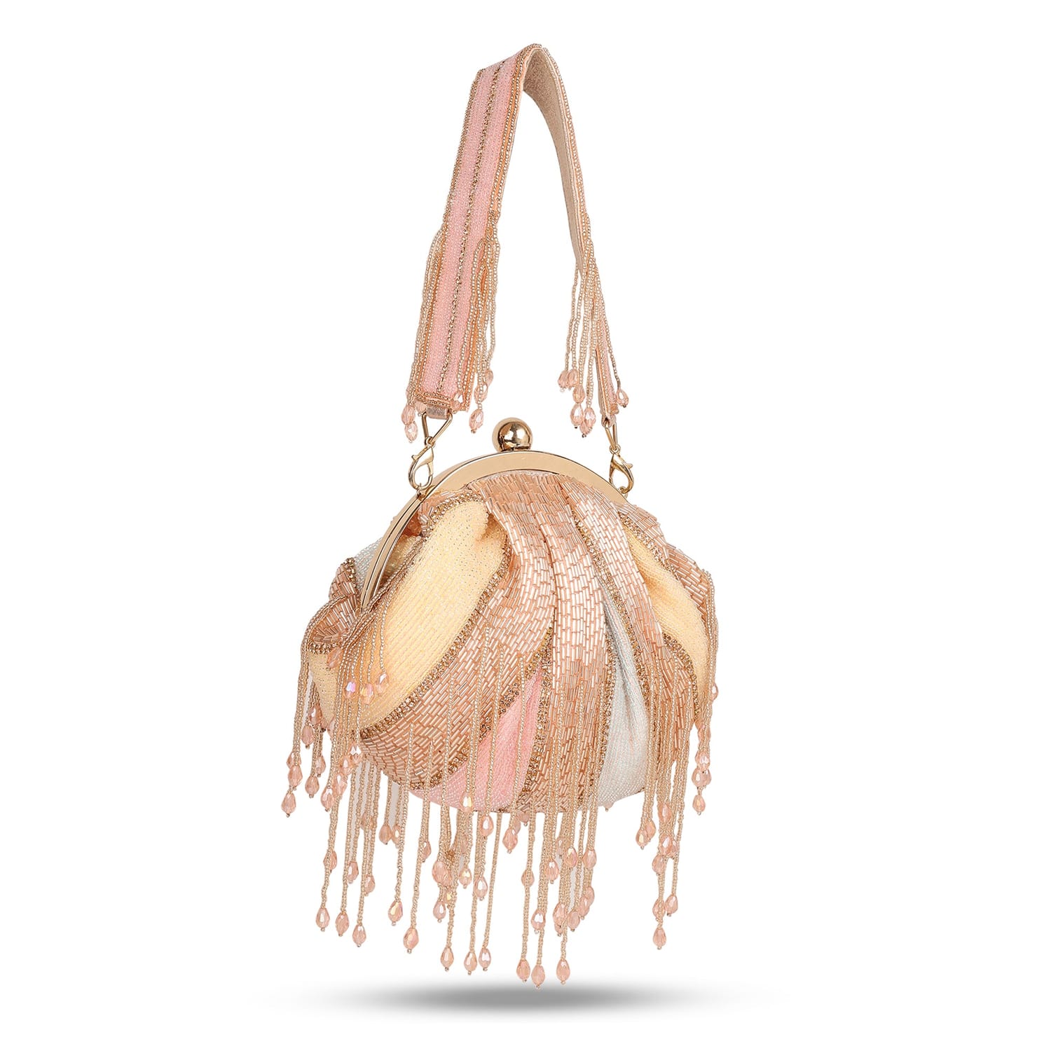 Anvika Peach Batua Bag