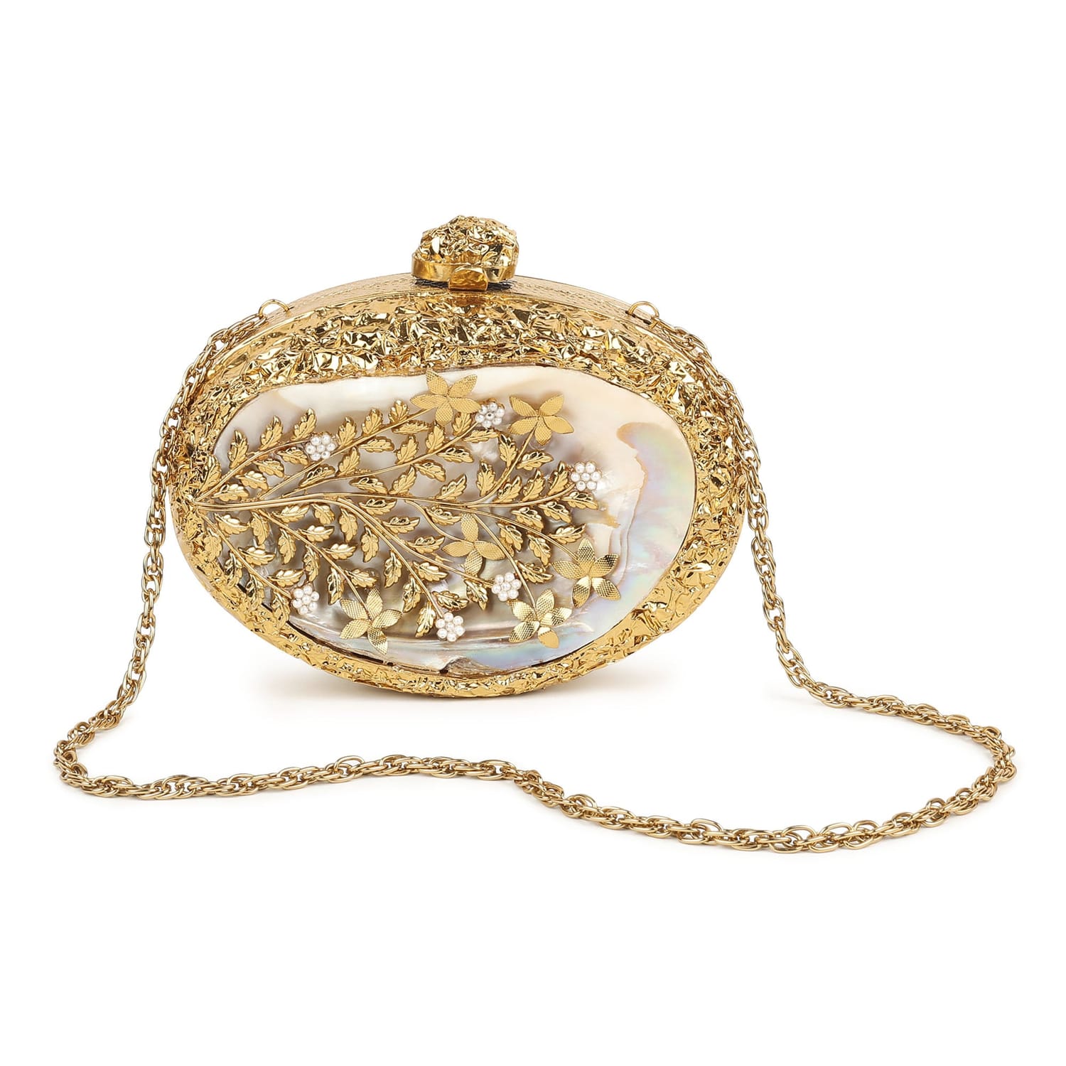 Abeer Golden Clutch