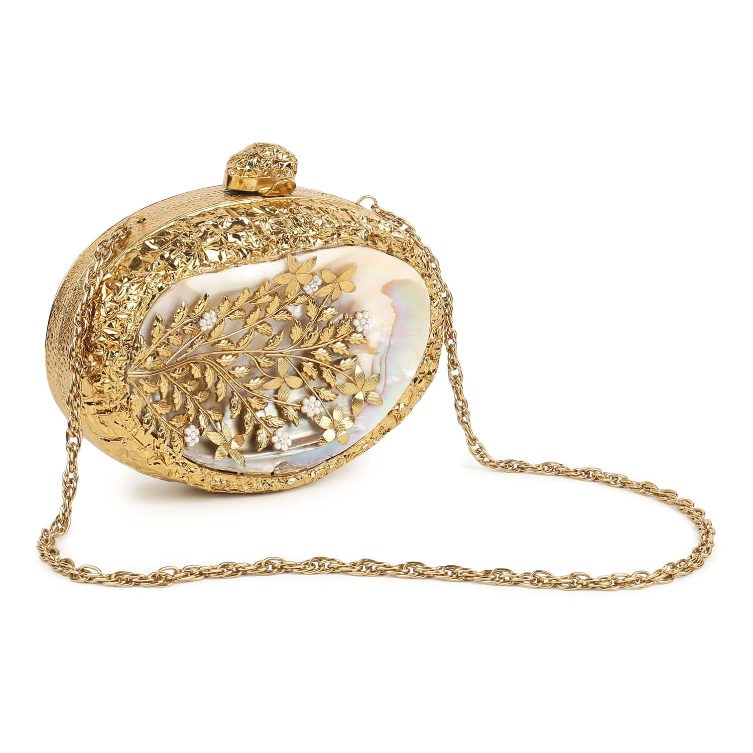 Abeer Golden Clutch