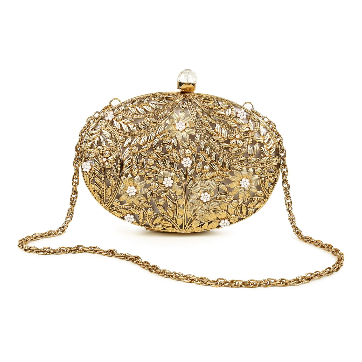 Zarika Golden Clutch