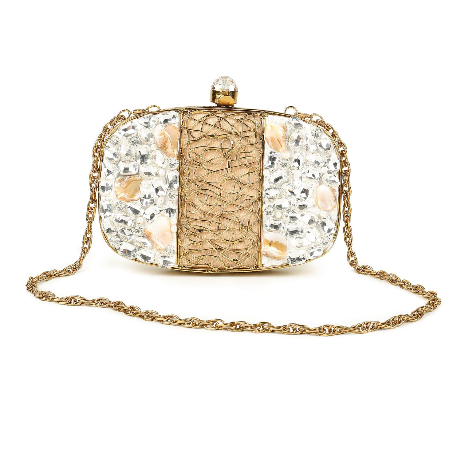 Serena Golden Clutch