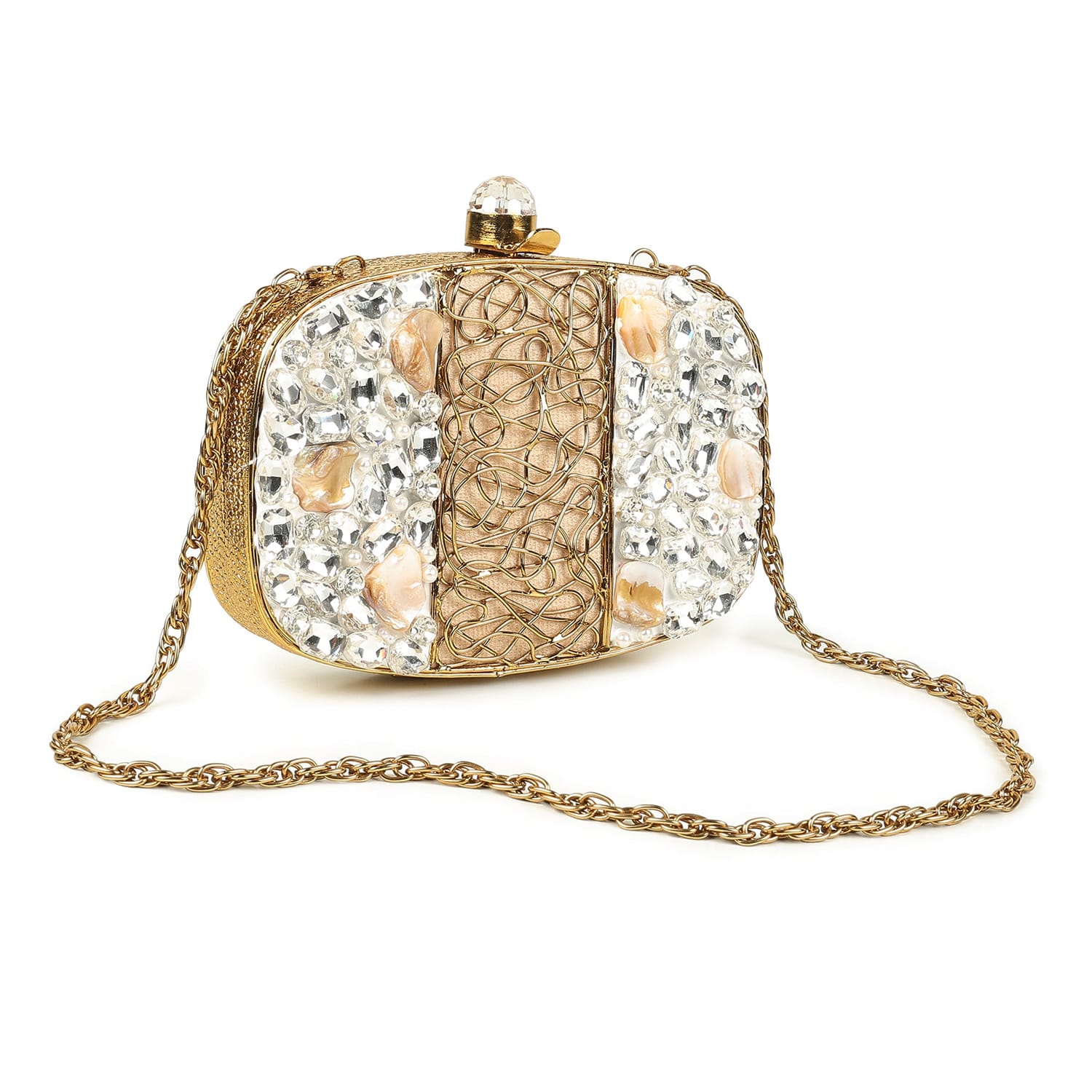 Serena Golden Clutch