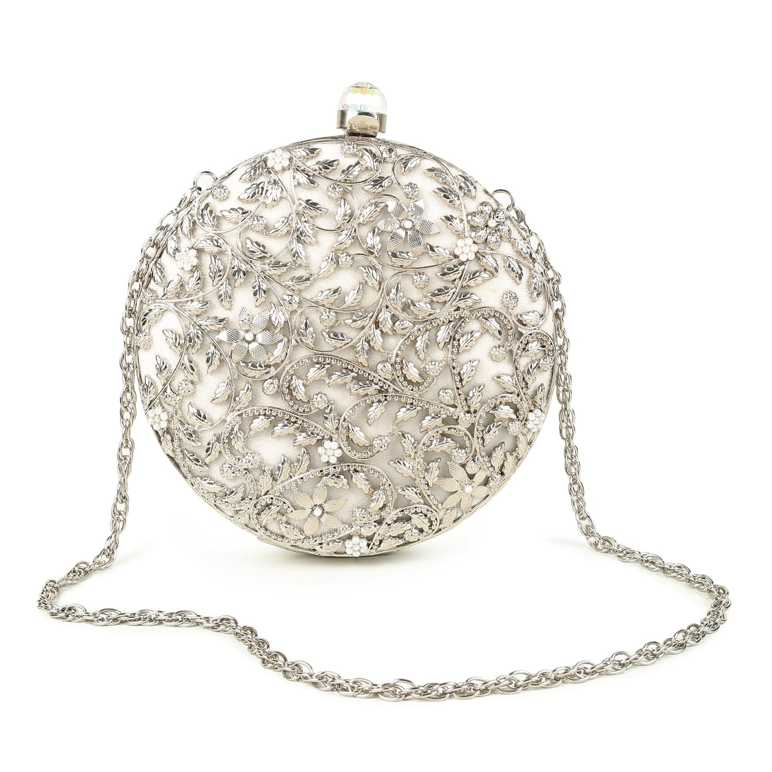Amaira Silver Clutch