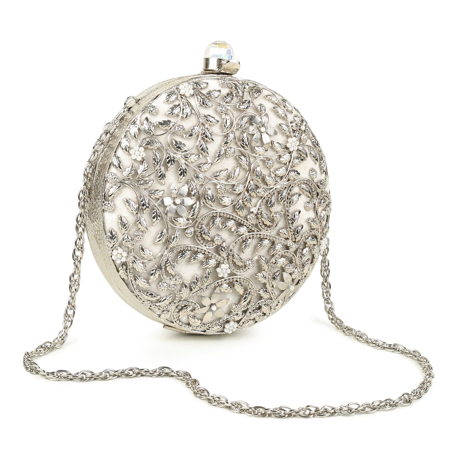 Amaira Silver Clutch