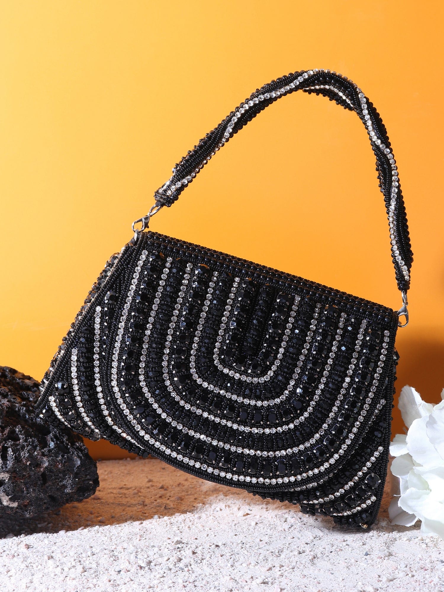 Zarqash Black Flap Bag