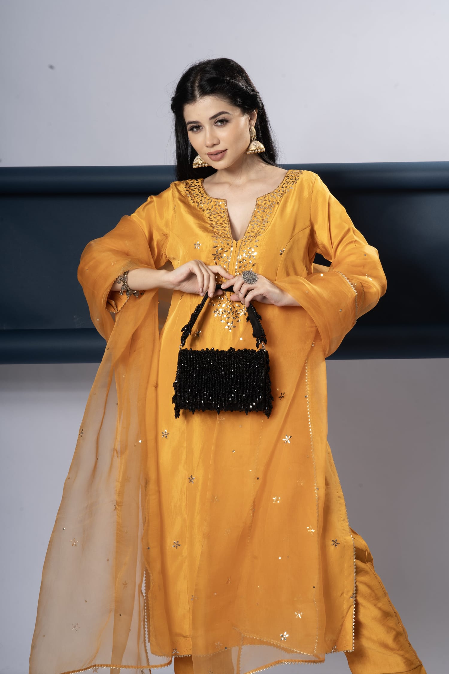 Shabnam Black Flap Bag
