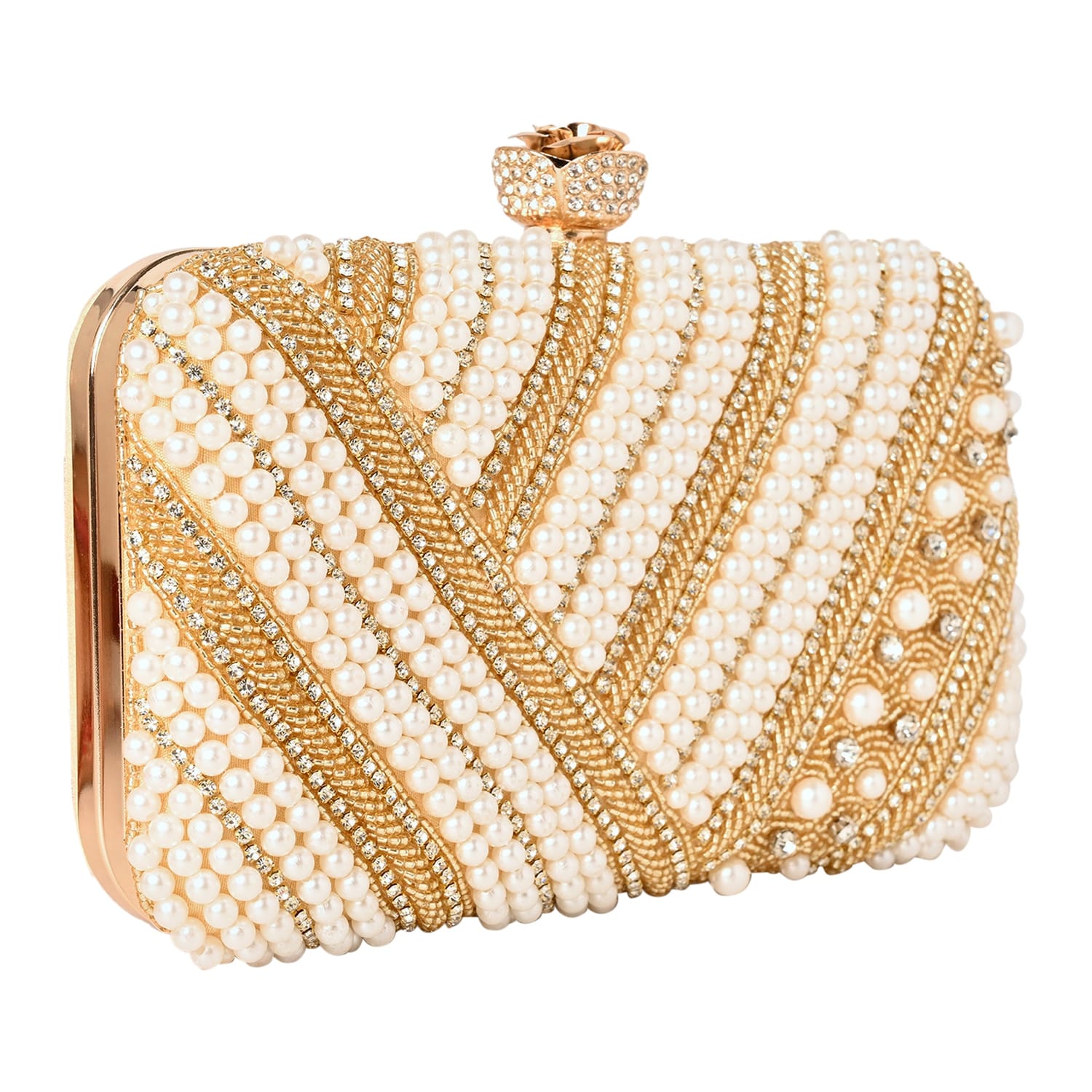 Roshni Golden Clutch