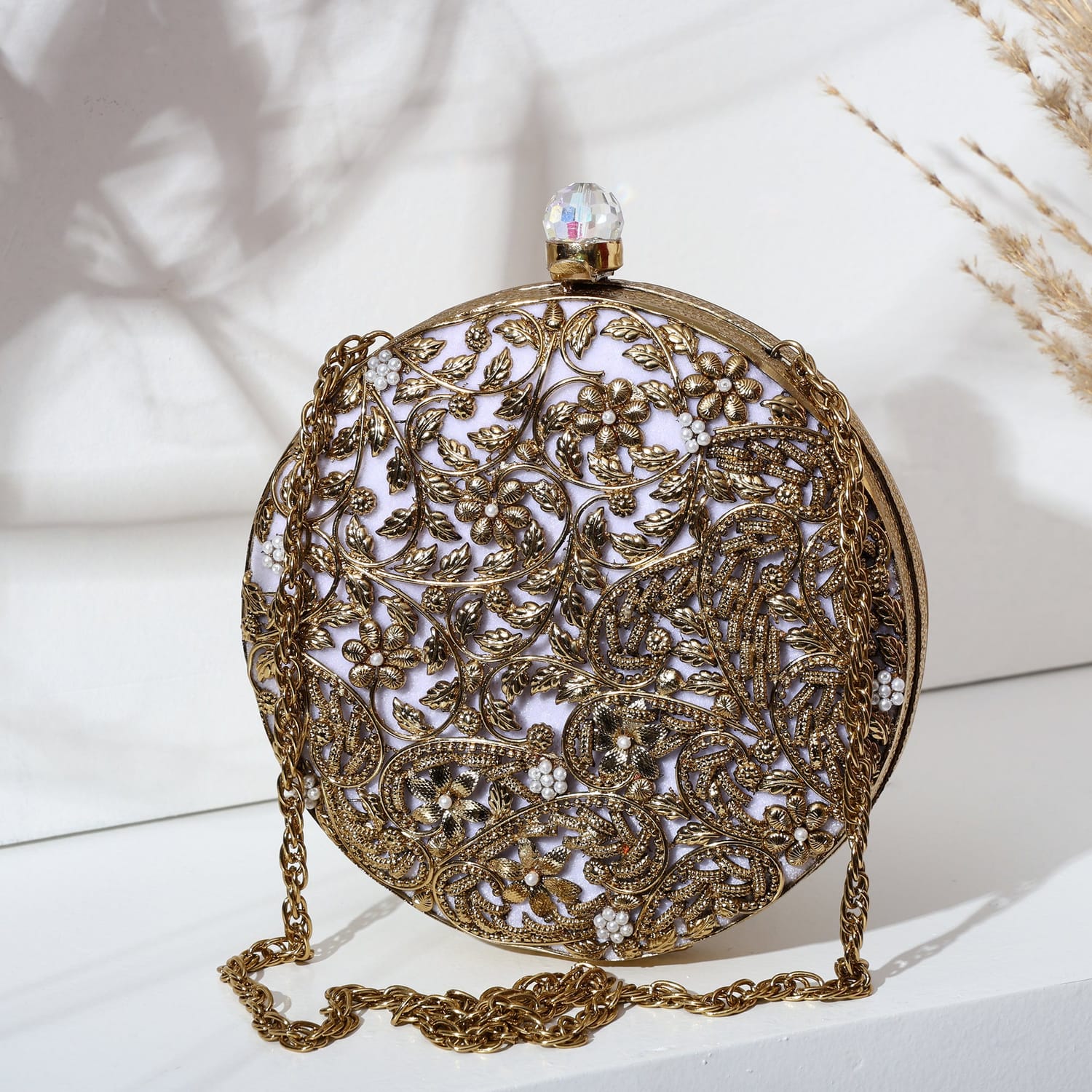Amaira Golden Clutch