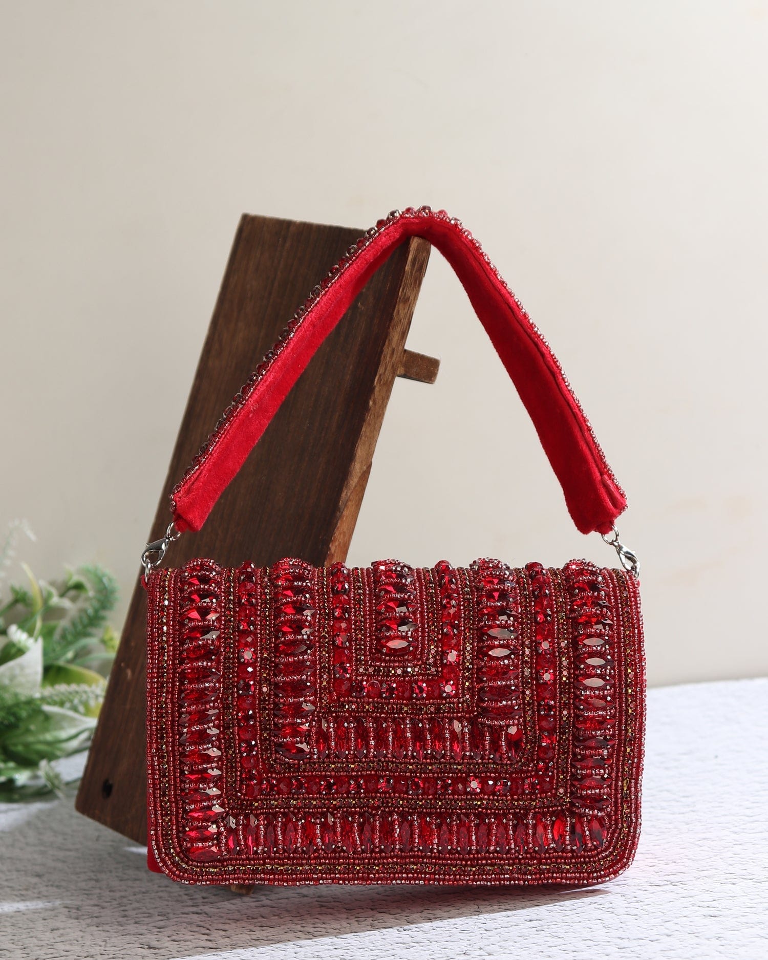 Ragini Red Flap Bag