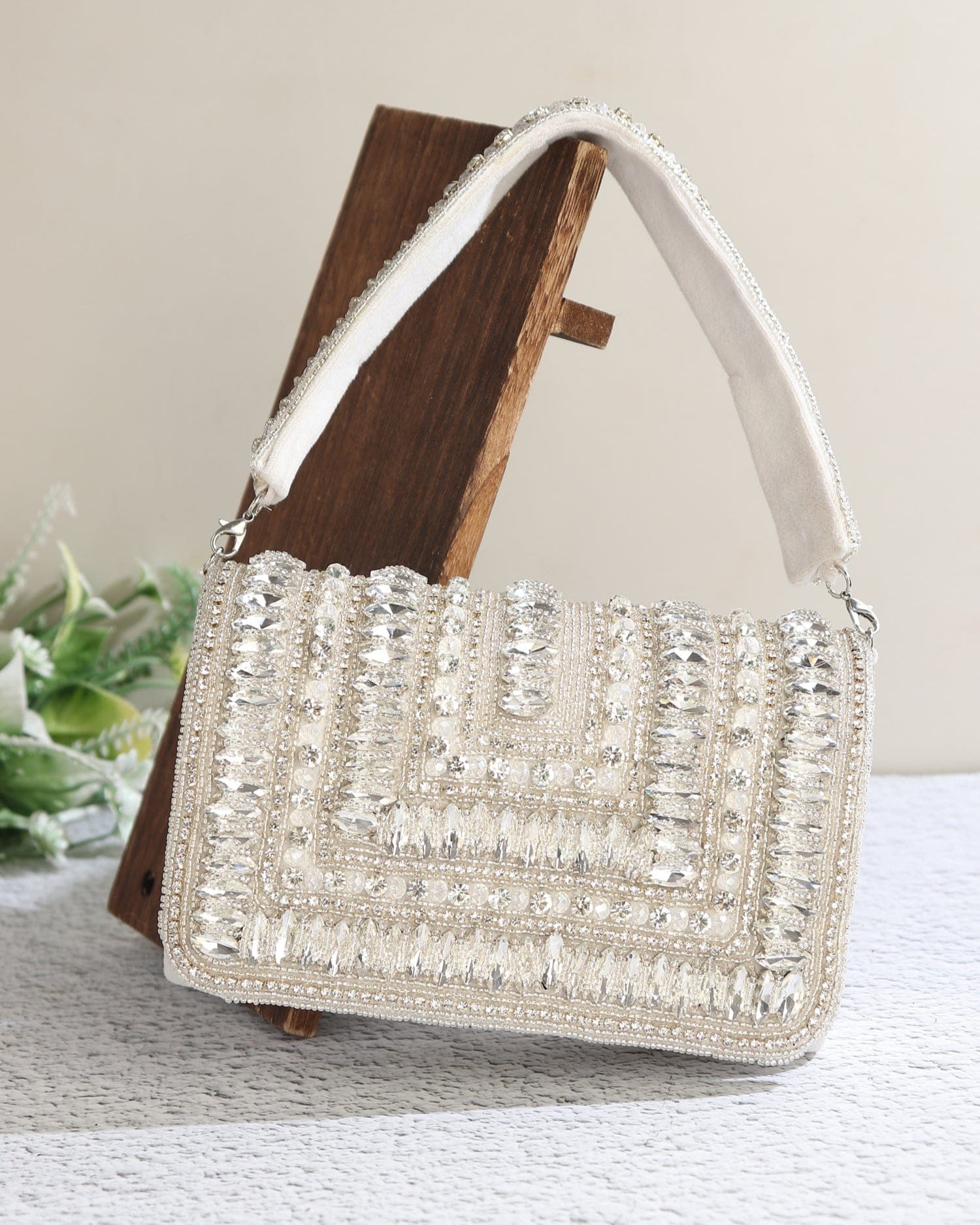 Ragini White Flap Bag