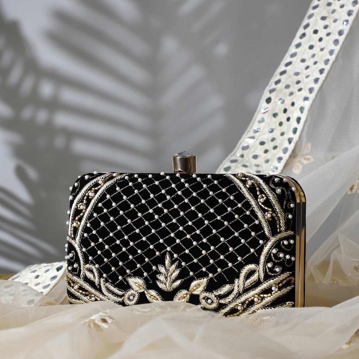 Aafreen Black Clutch
