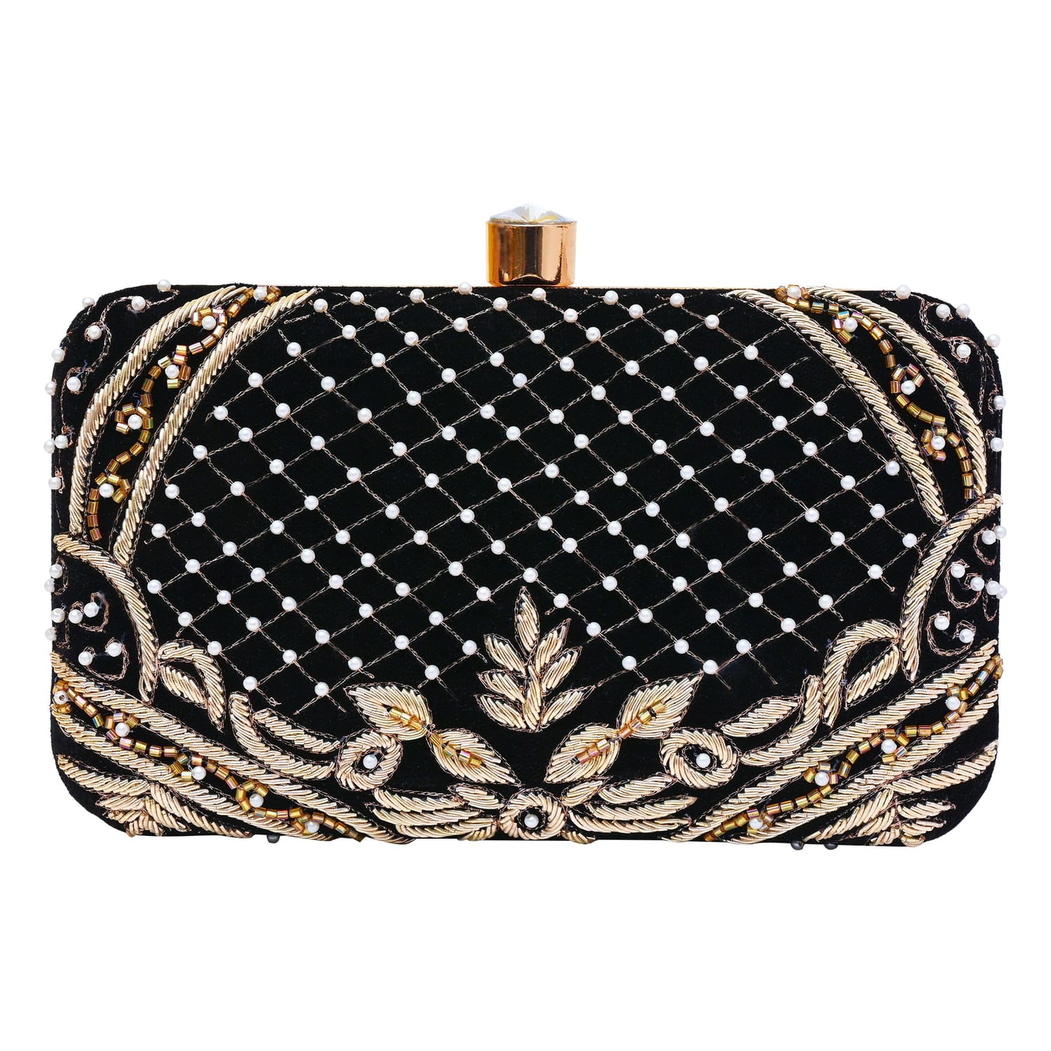 Aafreen Black Clutch