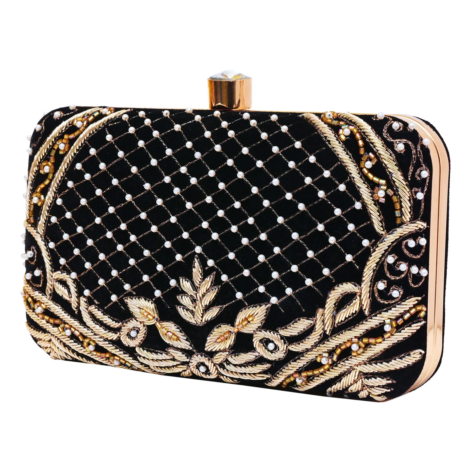 Aafreen Black Clutch